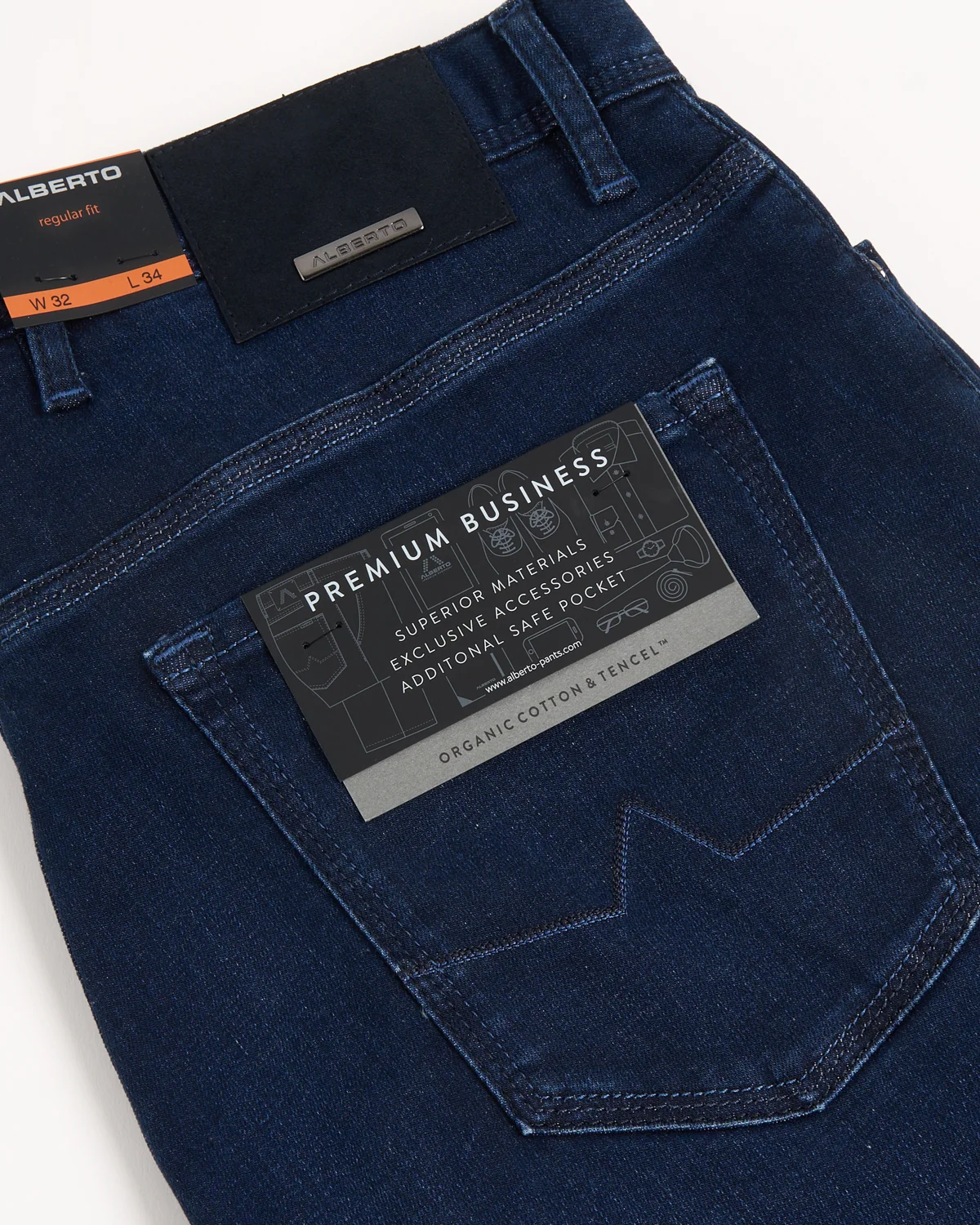 Cotton & Tencel Premium Business Denim Jeans - Image 4