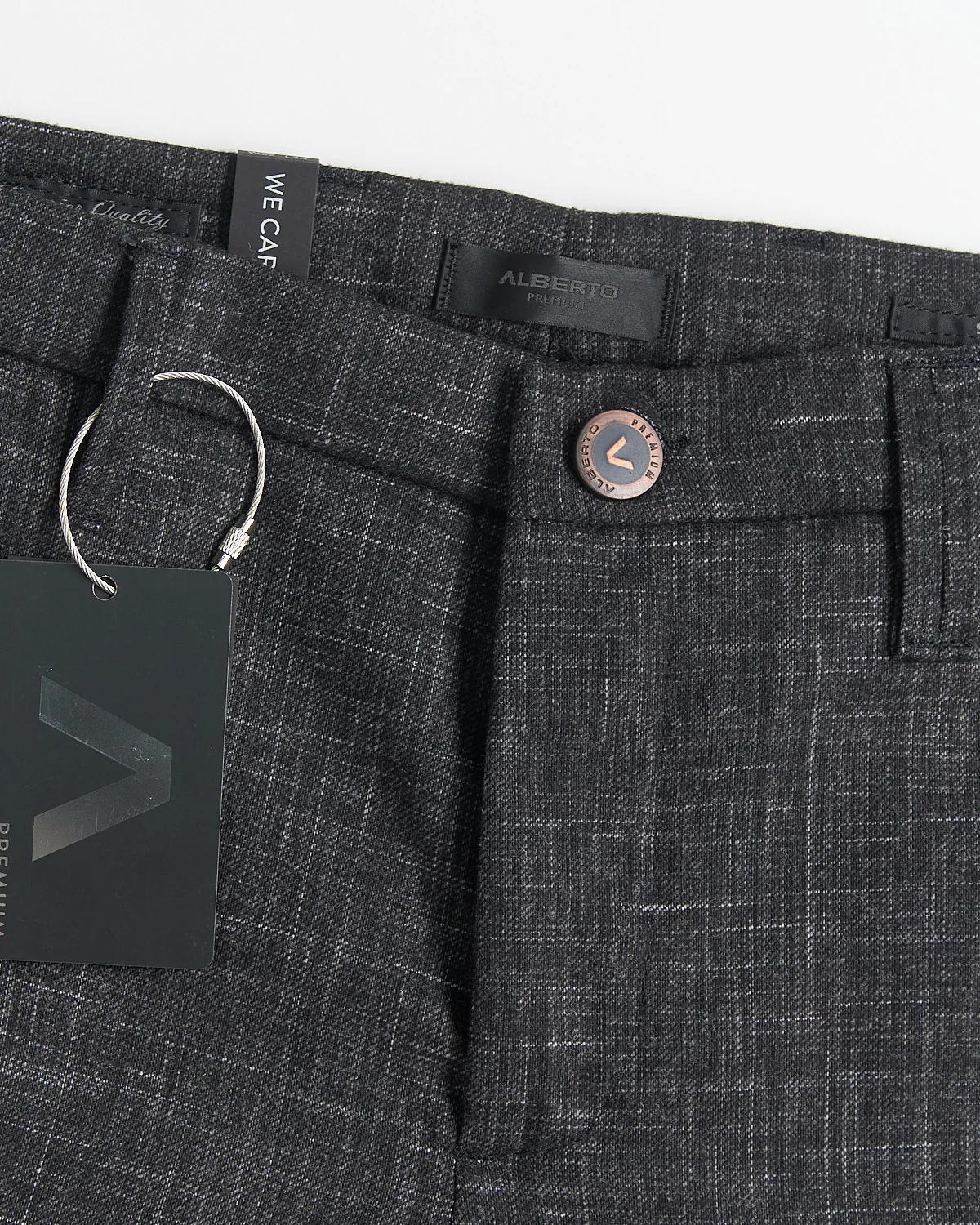 Textured Print Amazing Wool 'Rob' Fit Slim Pants - Image 5