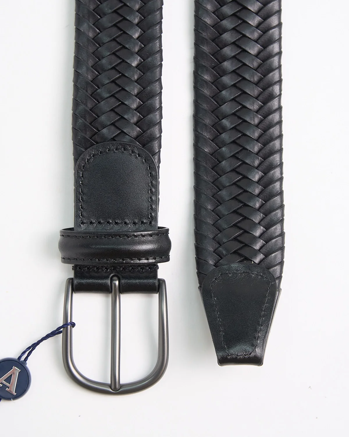 Stretch Leather Braided Dress Belt - Image 3