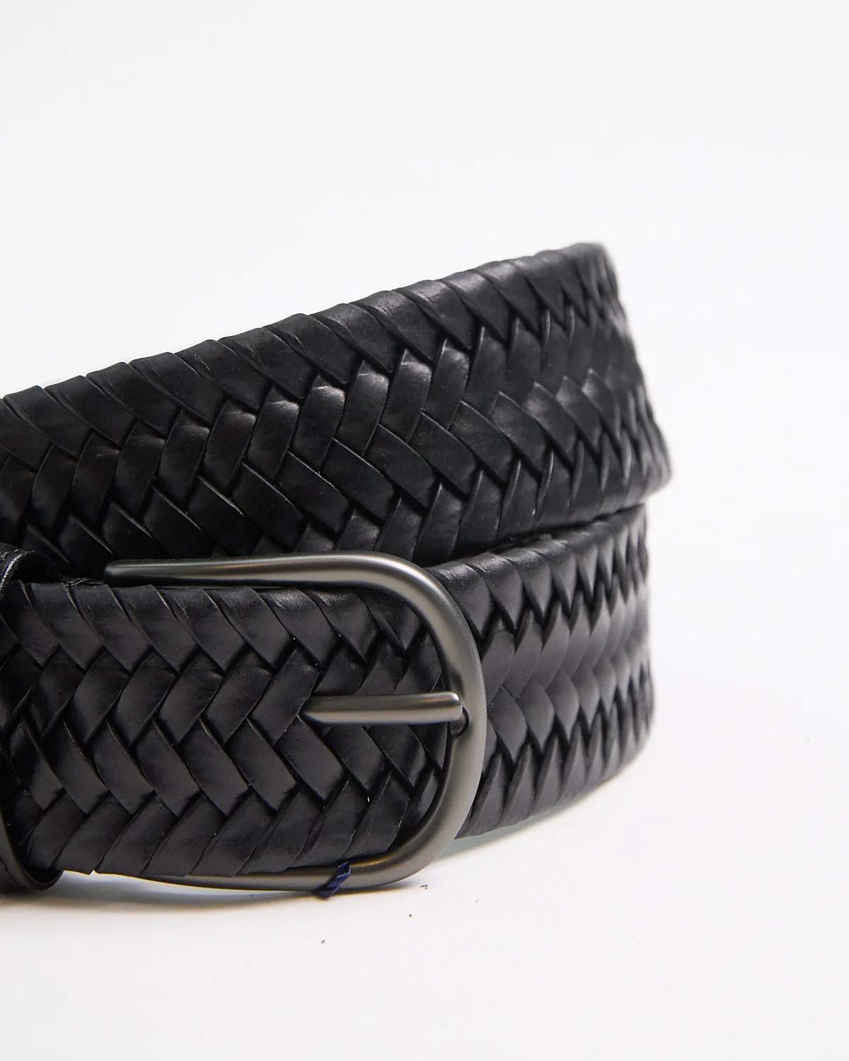 Stretch Leather Braided Dress Belt - Image 5