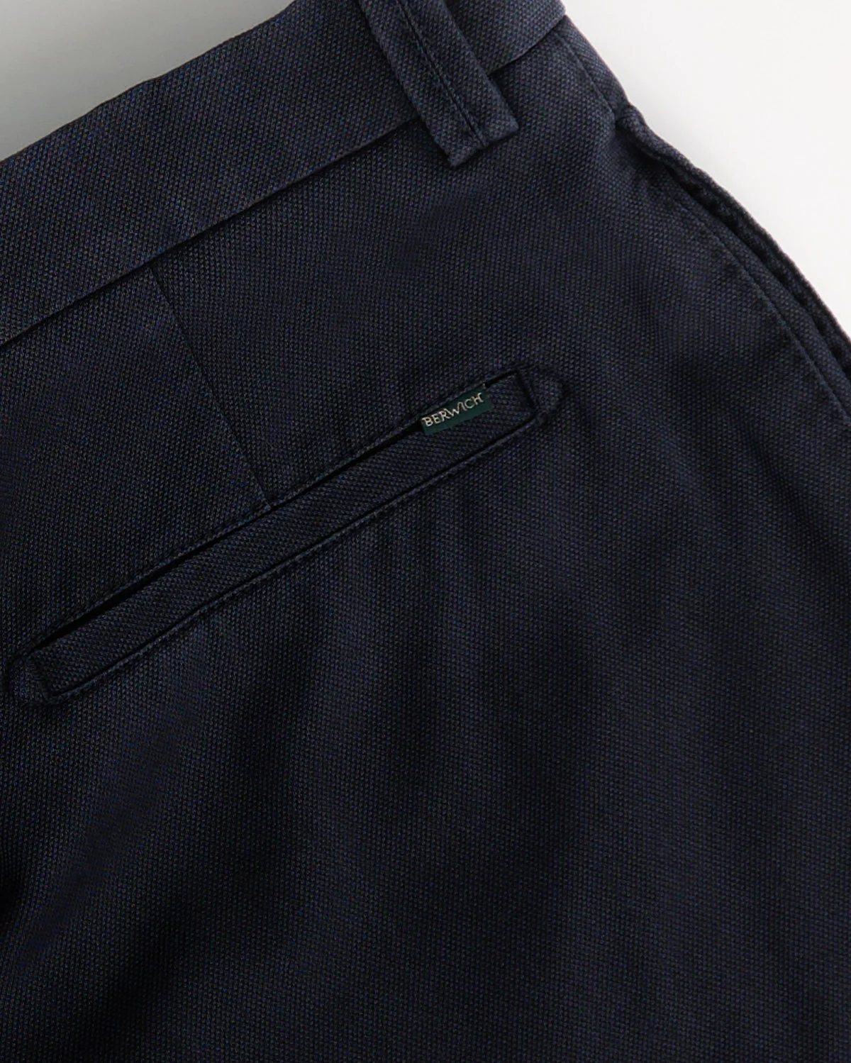 Midnight Navy 'Chaia' Relaxed Fit Frosted Wool Trousers - Image 3