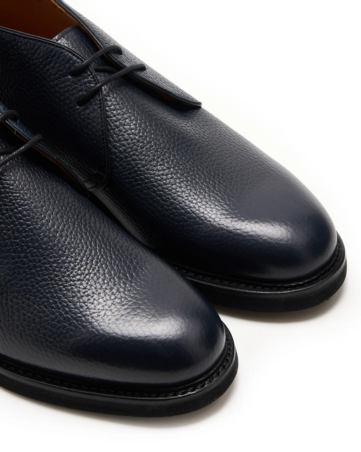 Navy Pebble Grain Chukka Boot - Image 5