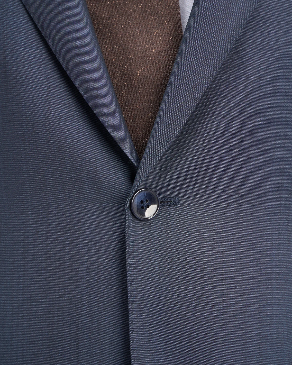 'Owen' Steel Blue Wool & Mohair Suit Jacket - Image 8