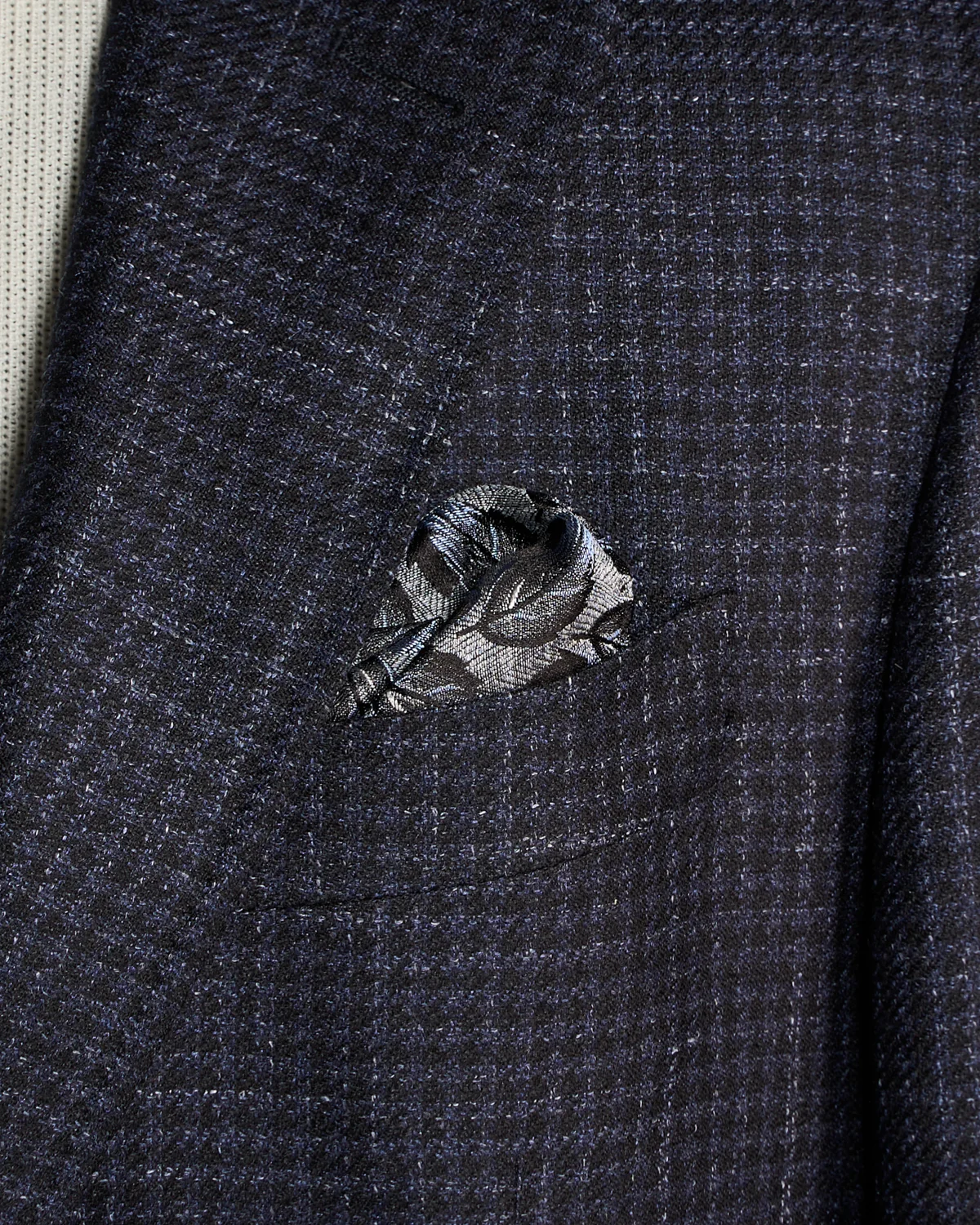 Wool Silk & Linen Hopsack Gingham Soft 'Kei' Jacket - Image 6
