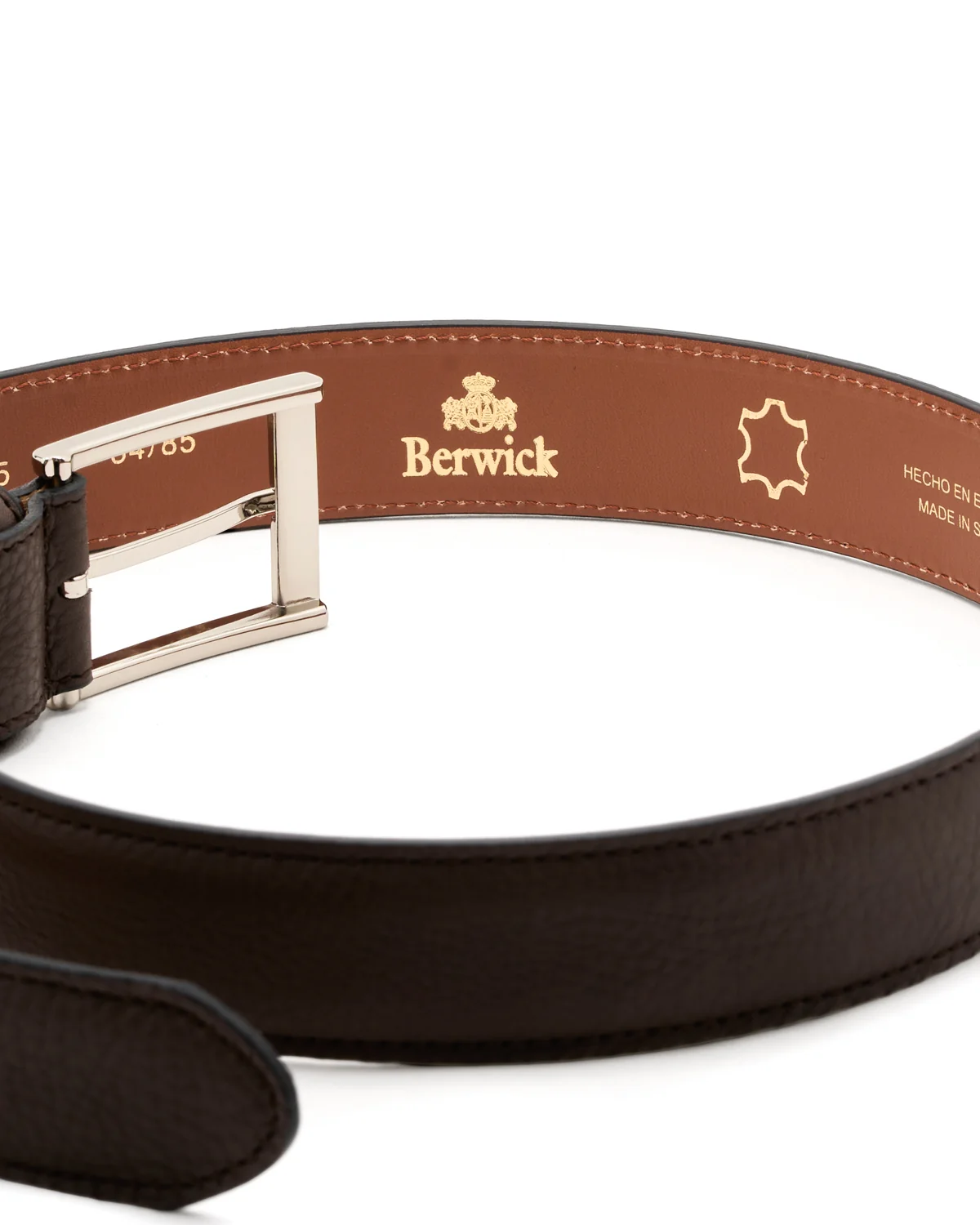 Chocolate Deerskin Leather Belt - Image 3