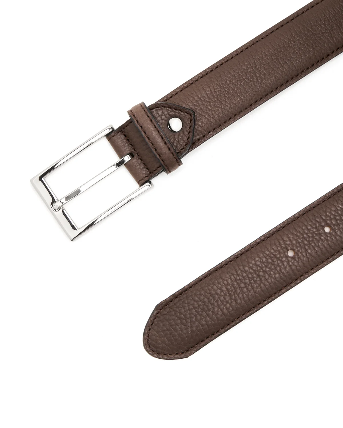 Chocolate Deerskin Leather Belt - Image 4