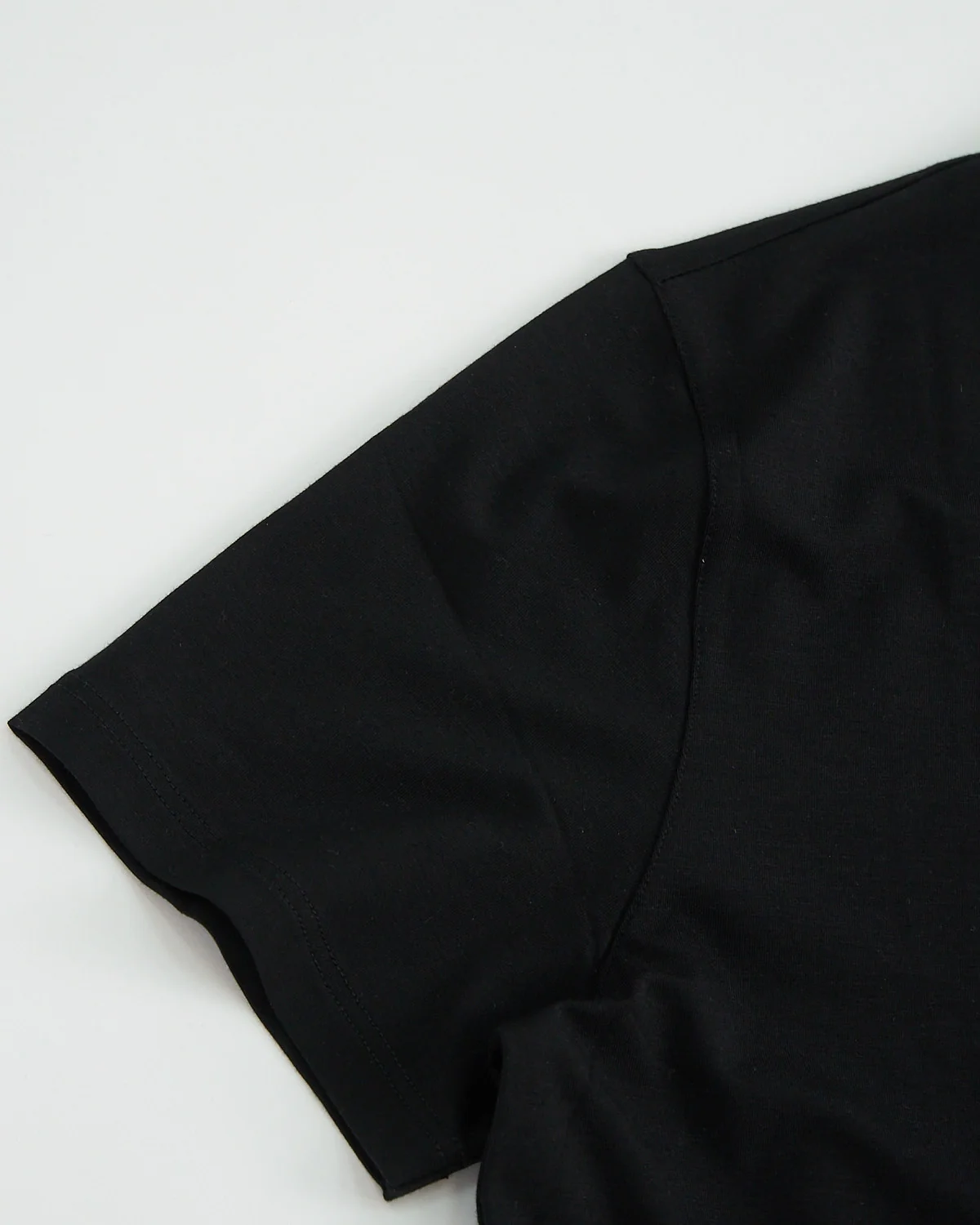 Micro Modal Basel Solid Black Crew Neck T-Shirt - Image 5