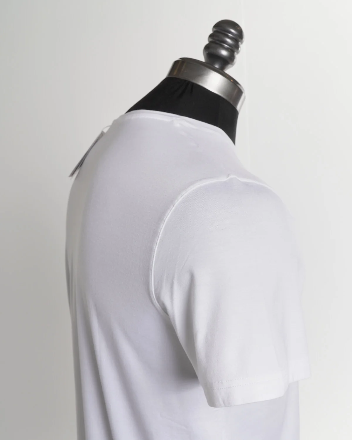 Micro Modal Basel Solid White Crew Neck T-Shirt - Image 5