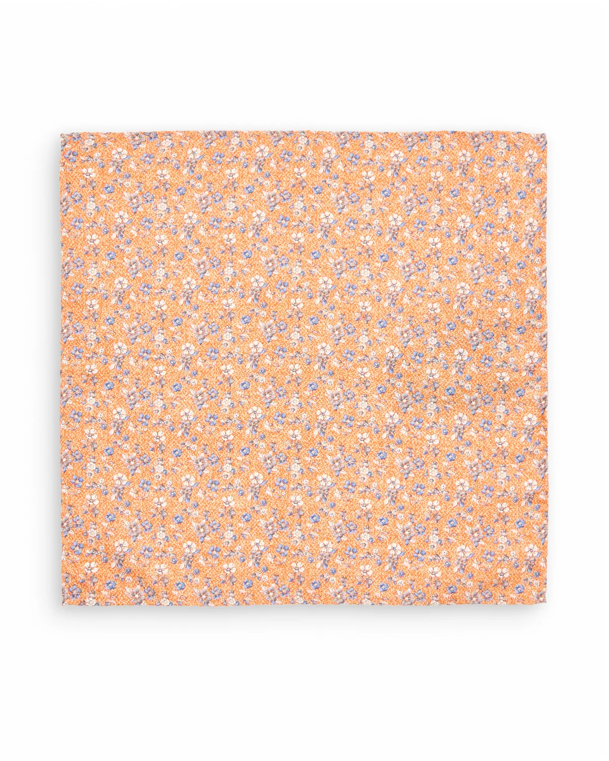 Orange Garden Floral Silk Pocket Square - Image 3