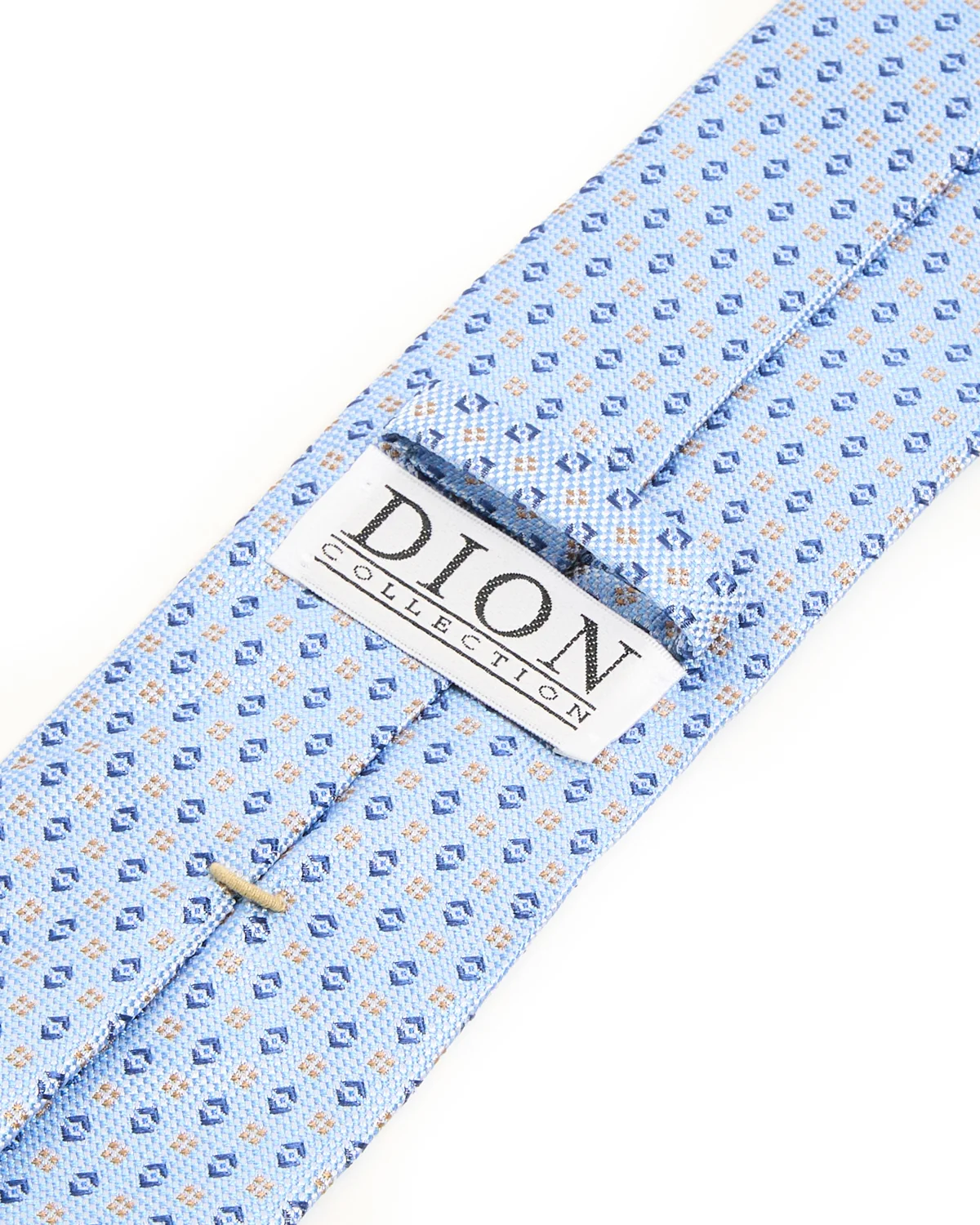 Sky Blue Diamond Dot Silk Tie - Image 2