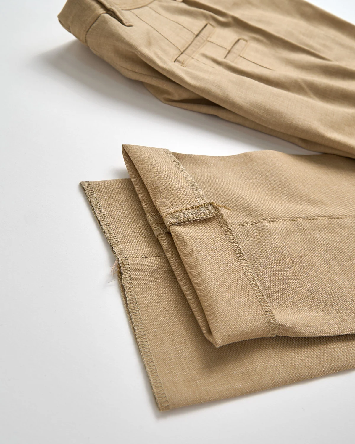 Chambray Oxford Stretch Linen Tech Trousers - Image 2