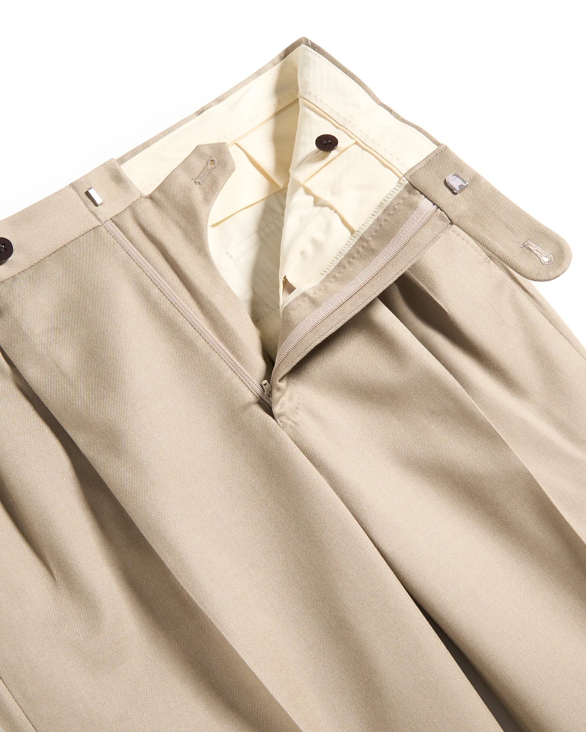 Super 140's Wool Denim Effect Trousers - Image 2