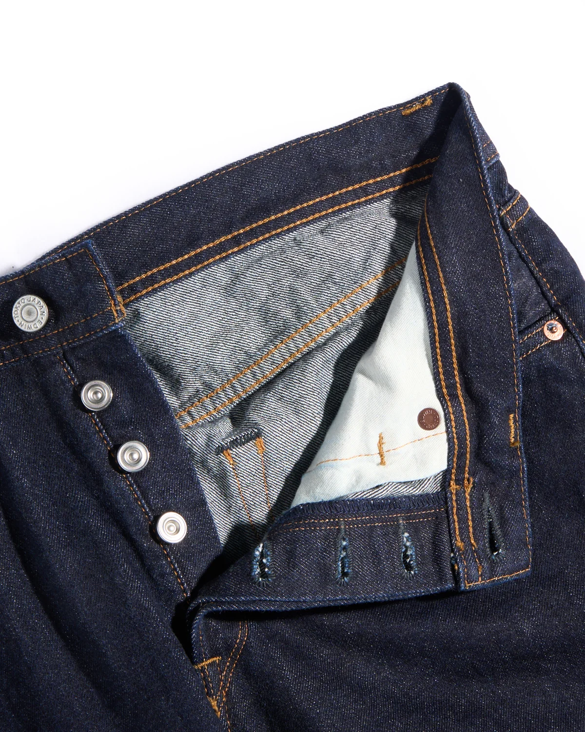 Made In Japan Regular Fit Akita Selvedge Rinsed Denim - Image 2