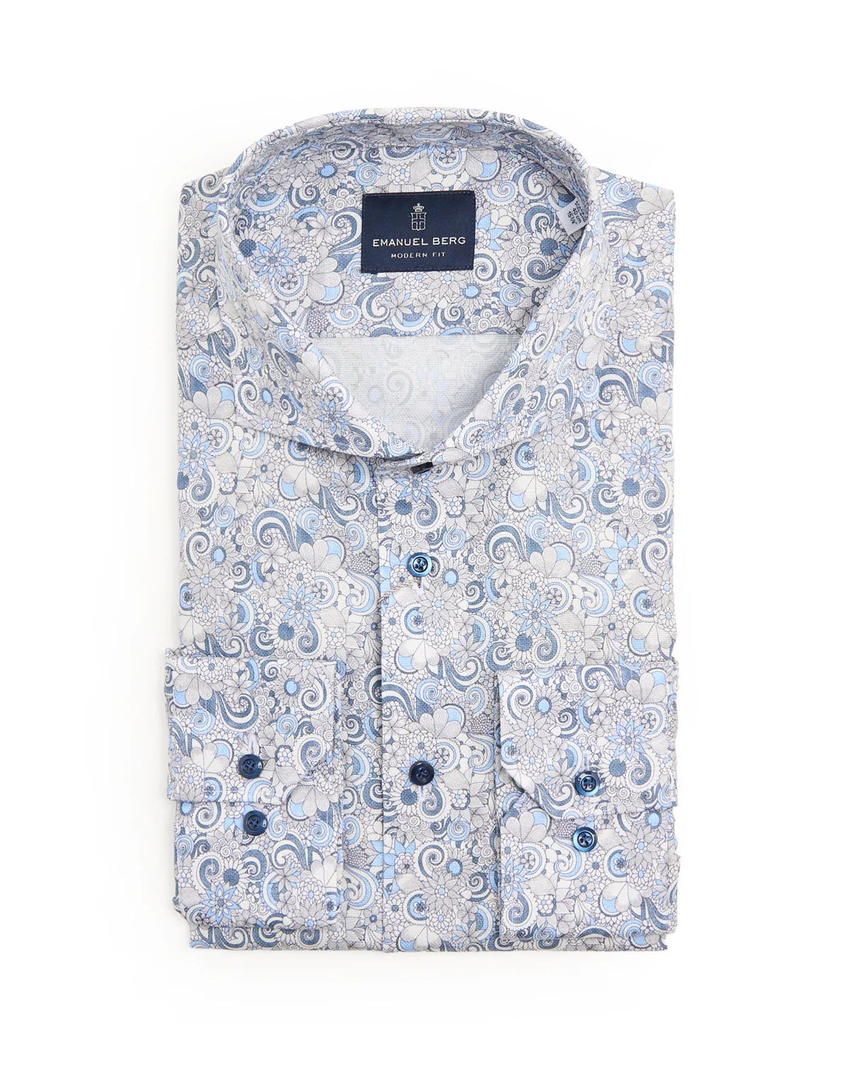 Paisley/Floral Print Modern Fit Shirt