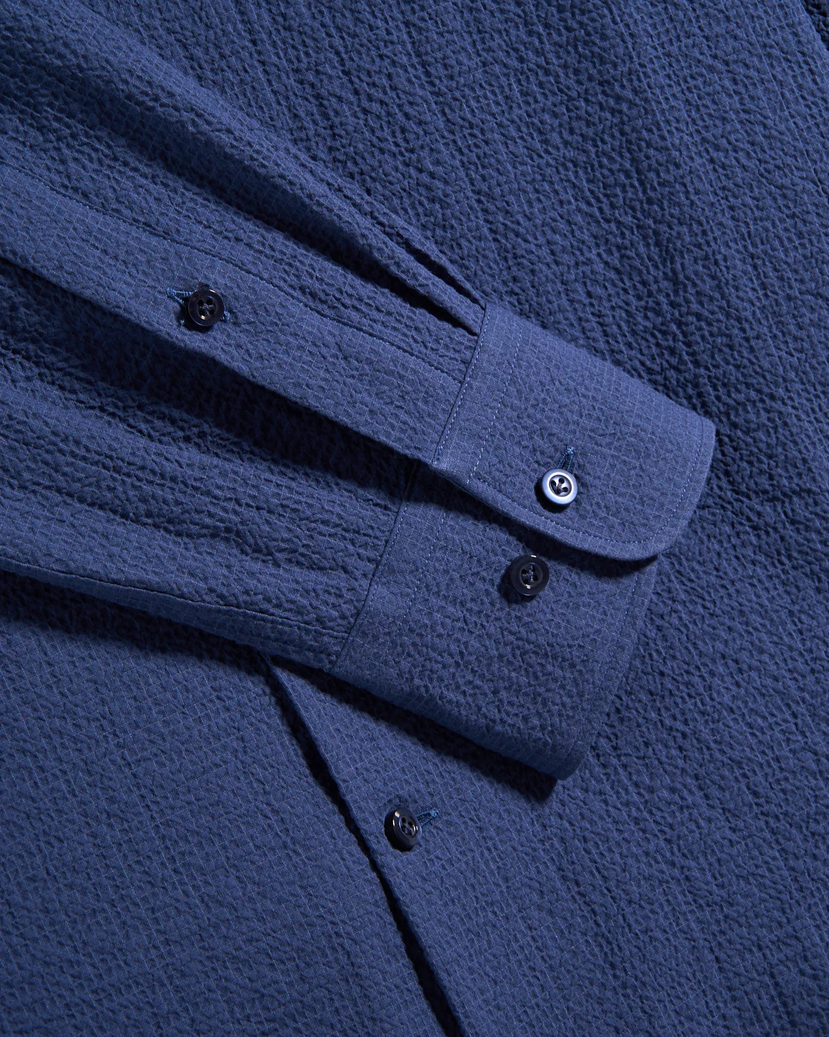 Seersucker Solid Casual Sartorial Shirt - Image 4