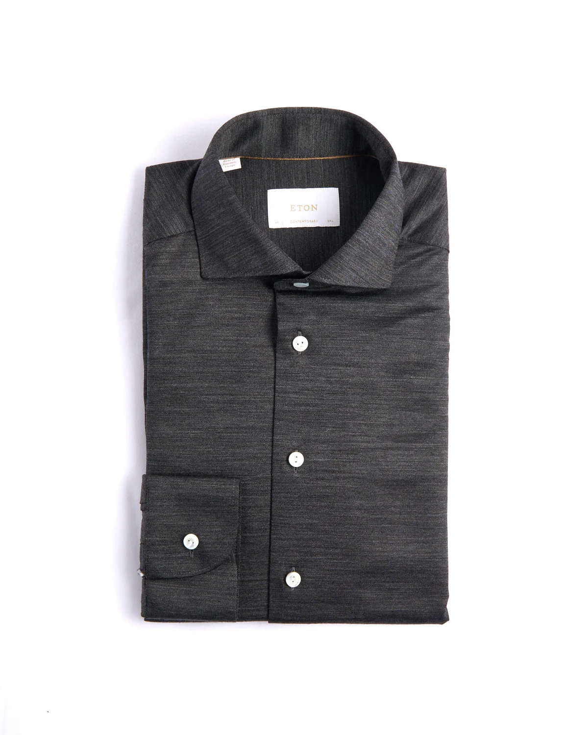 Charcoal Merino Jersey Contemporary Shirt