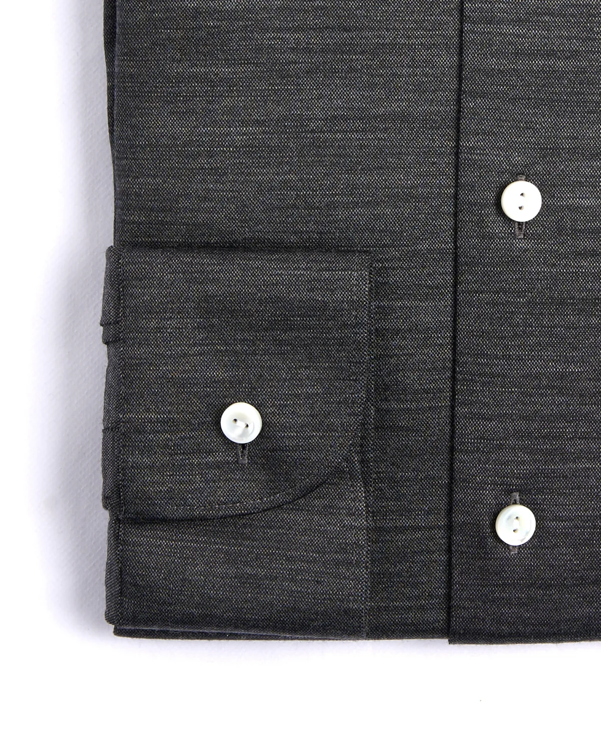Charcoal Merino Jersey Contemporary Shirt - Image 3