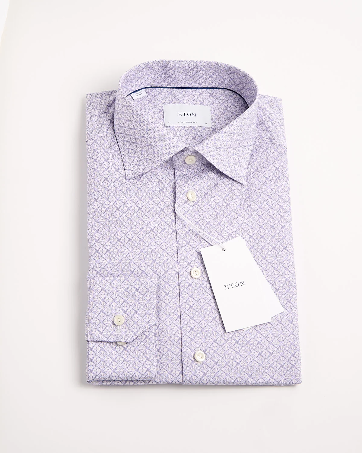 Contemporary Pink Geometric Signature Twill Shirt