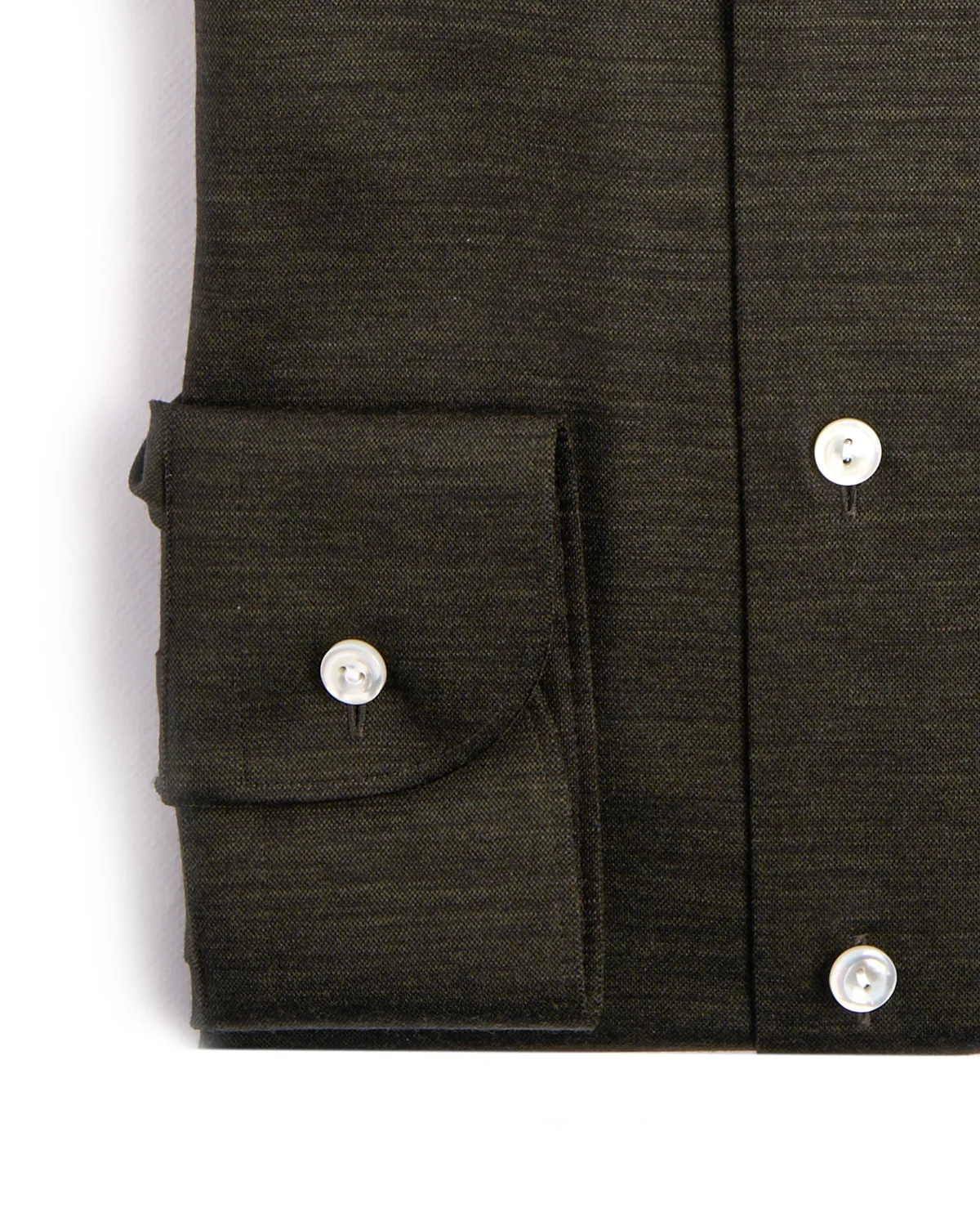 Dark Green Merino Slim Jersey Shirt - Image 3