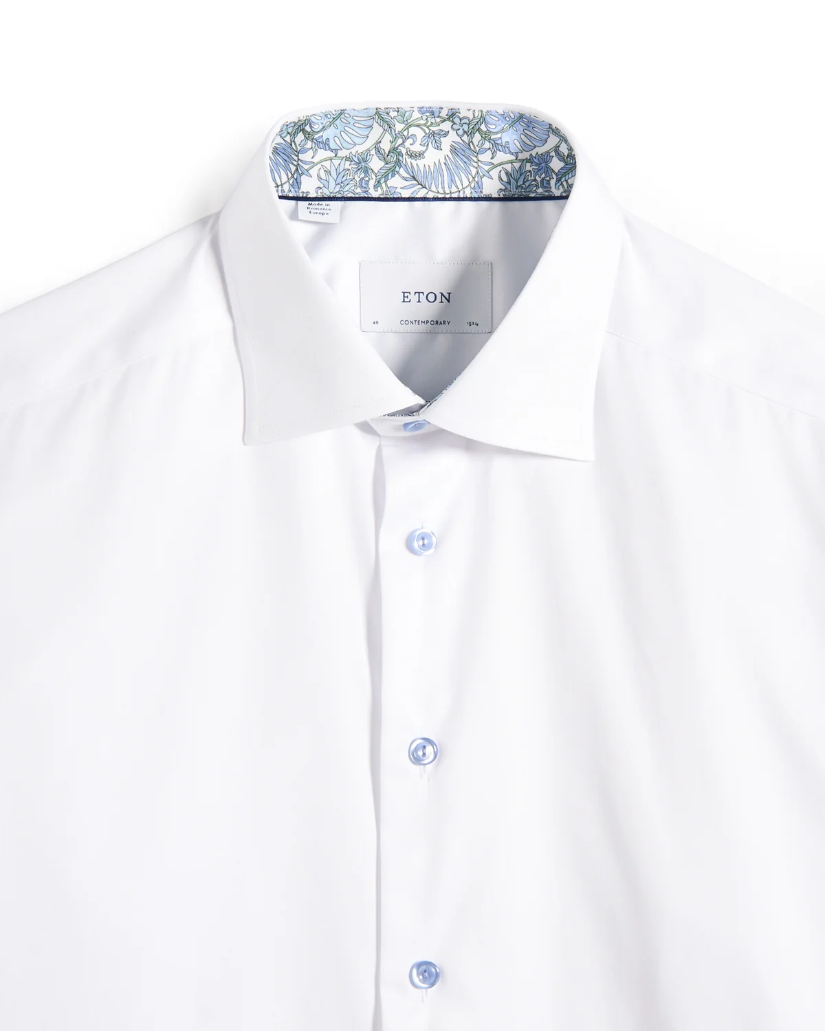 Floral Effect Signature Twill Contemporary Shirt - Image 2