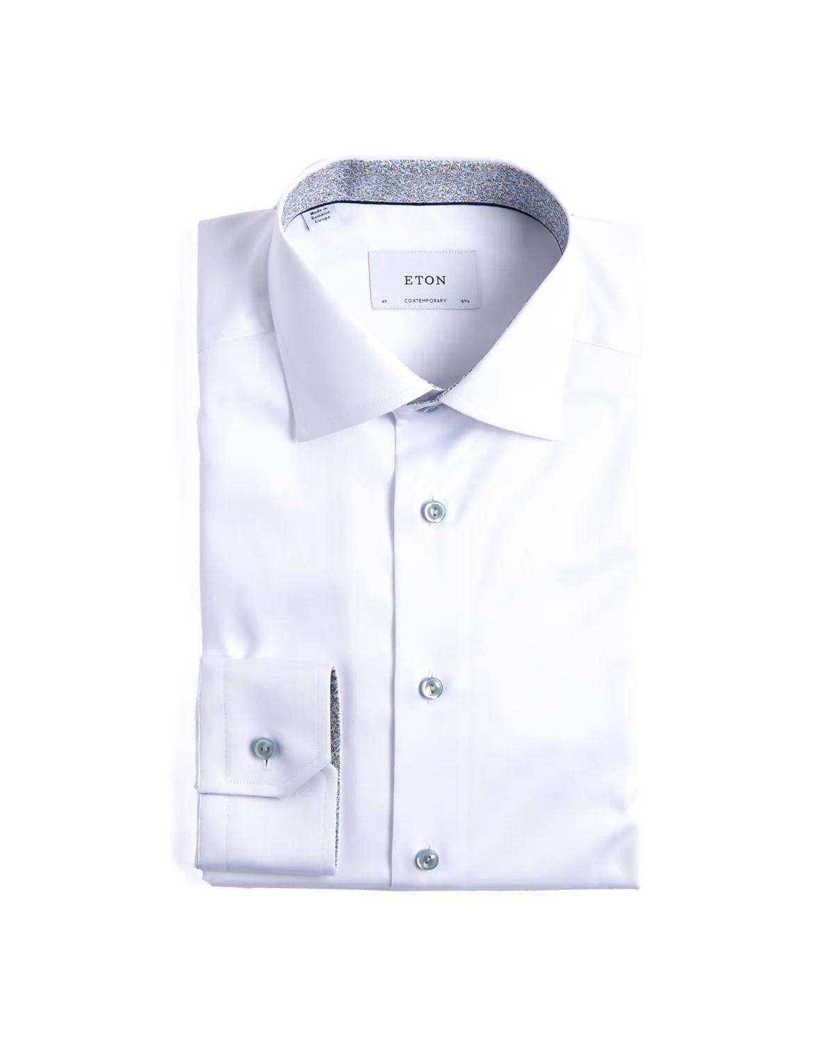 Floral Trim Signature Twill Contemporary Shirt