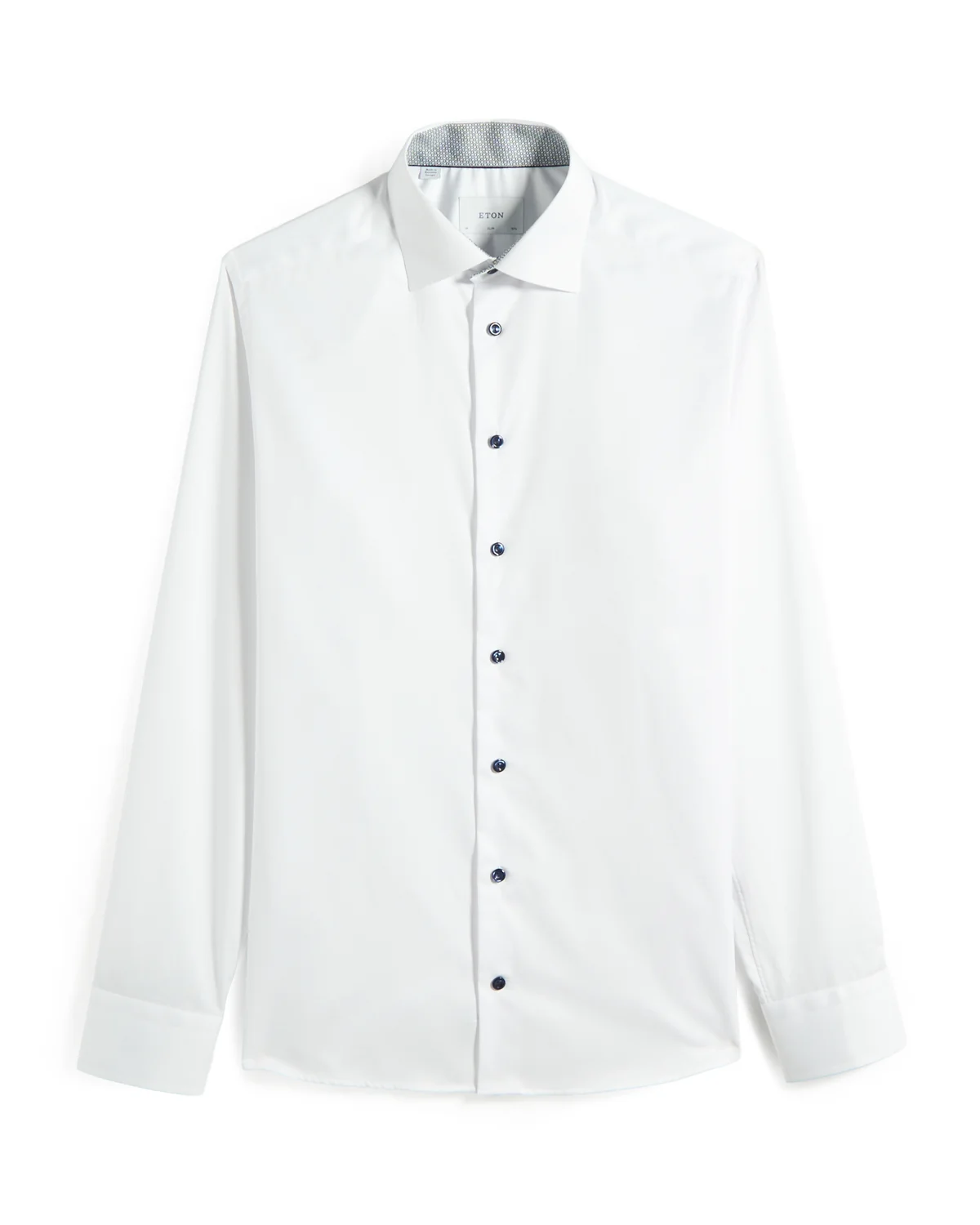 Geomatric Effect Signature Twill Slim Shirt