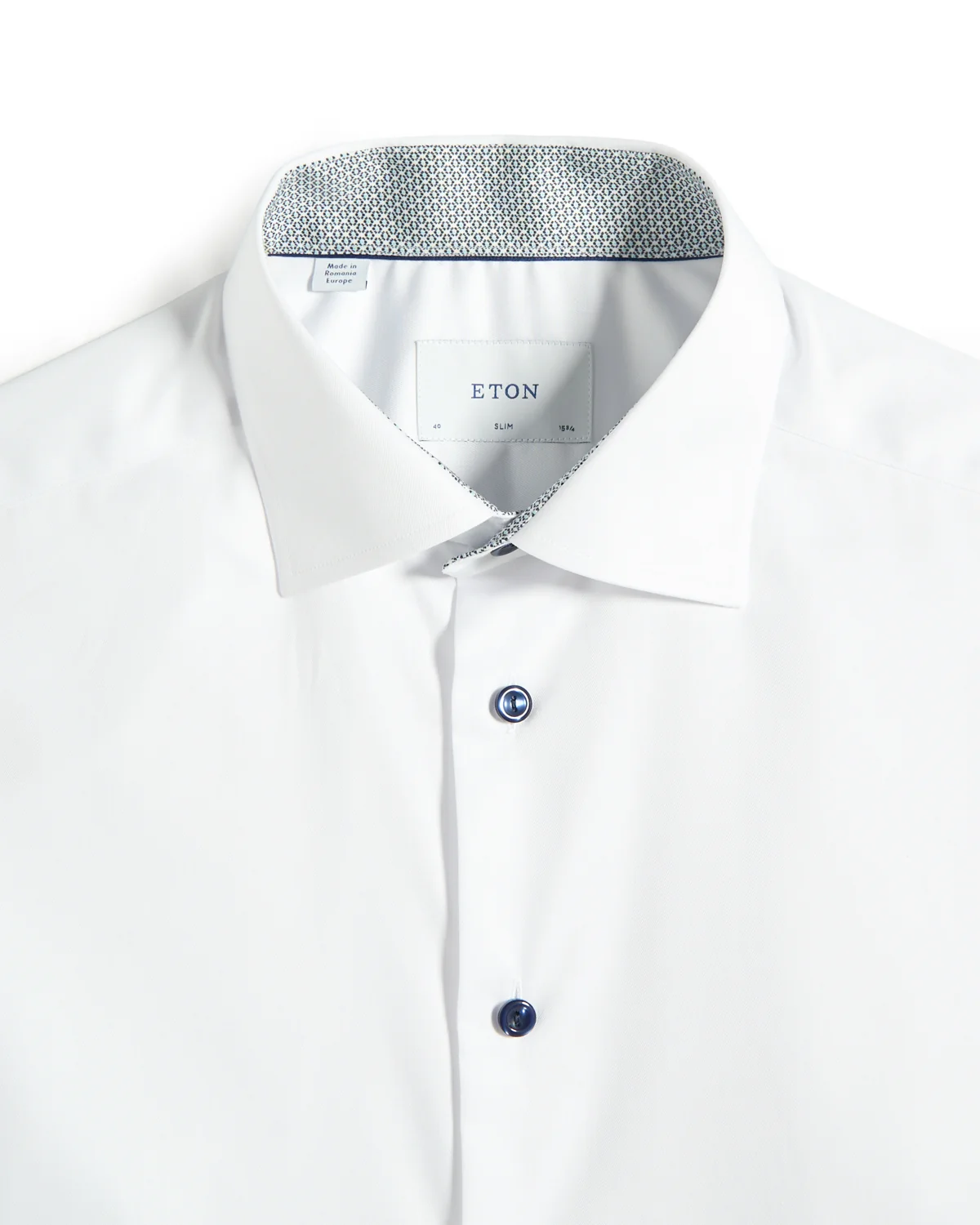 Geomatric Effect Signature Twill Slim Shirt - Image 2