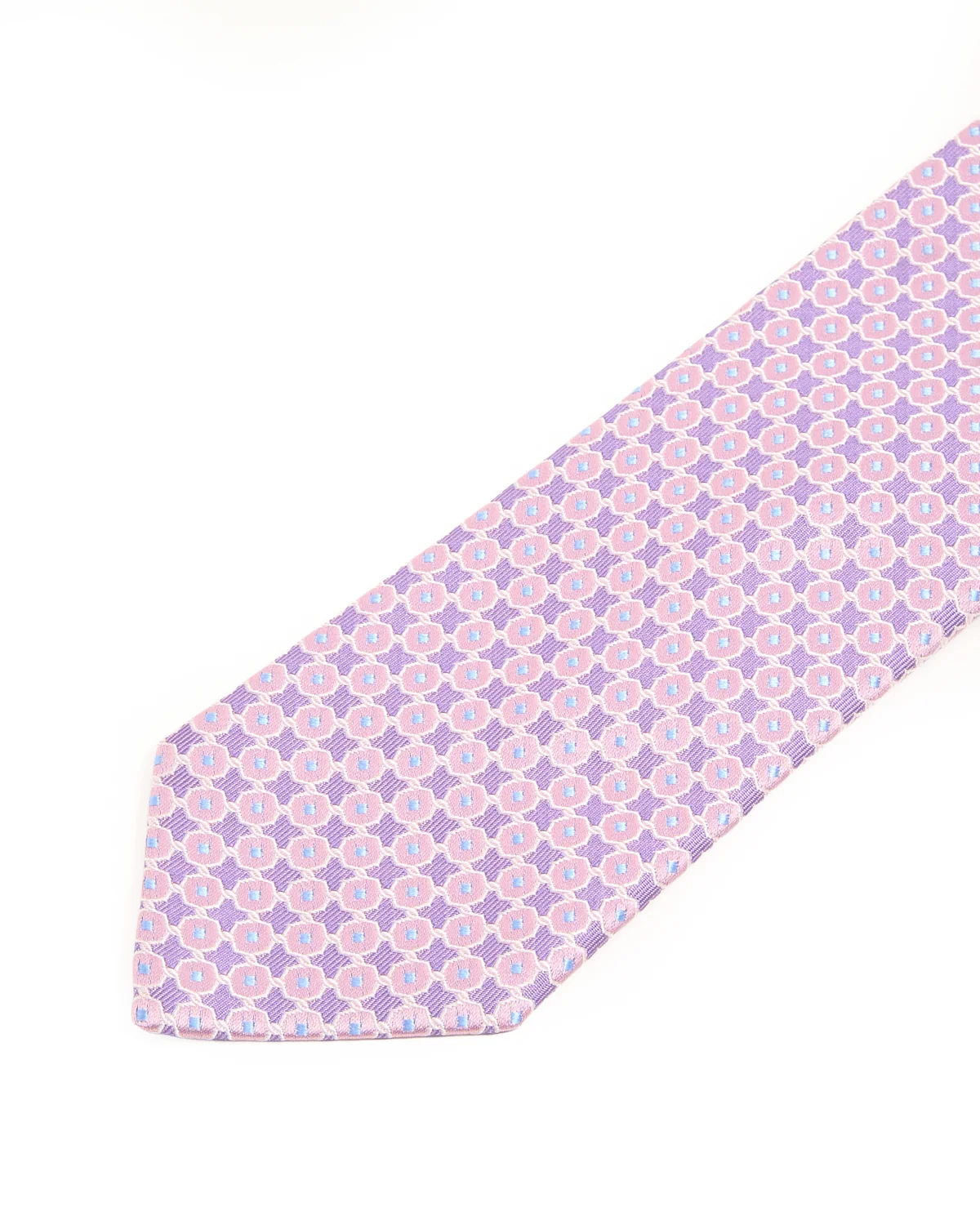 Geometrical Woven Silk Tie - Image 3