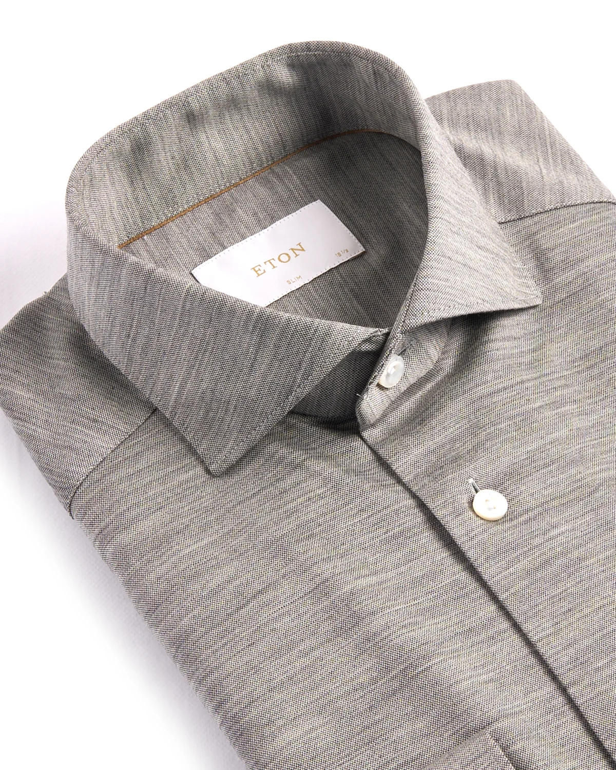 Grey Merino Slim Jersey Shirt - Image 2