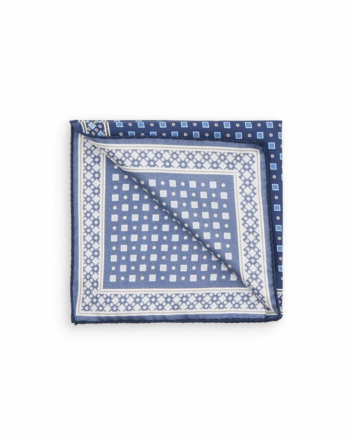 Medallion Floral Silk Twill Pocket Square - Image 2
