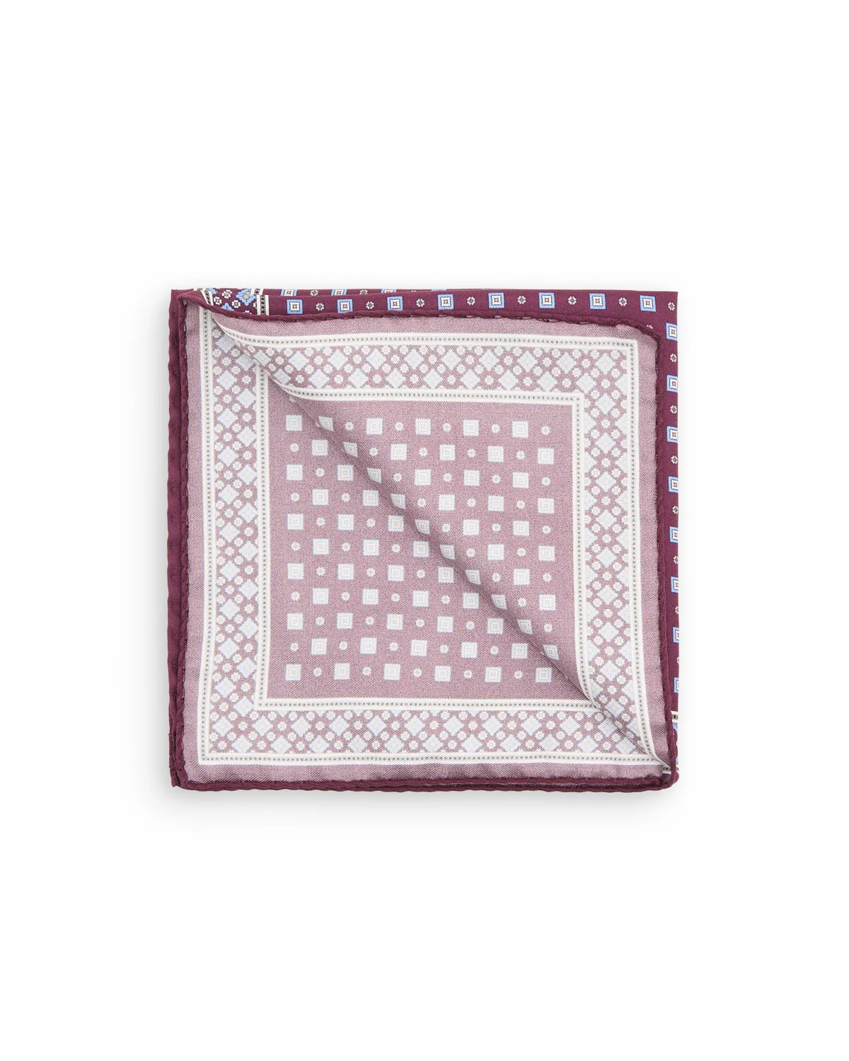 Medallion Floral Silk Twill Pocket Square - Image 2
