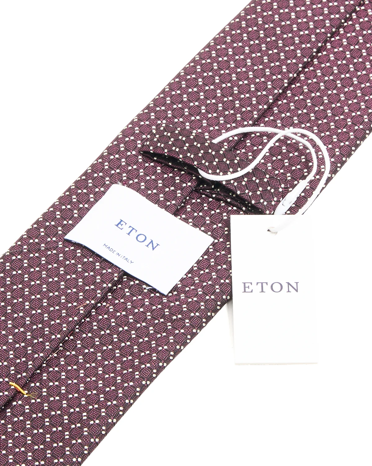 Micro Dot Woven Silk Tie - Image 2