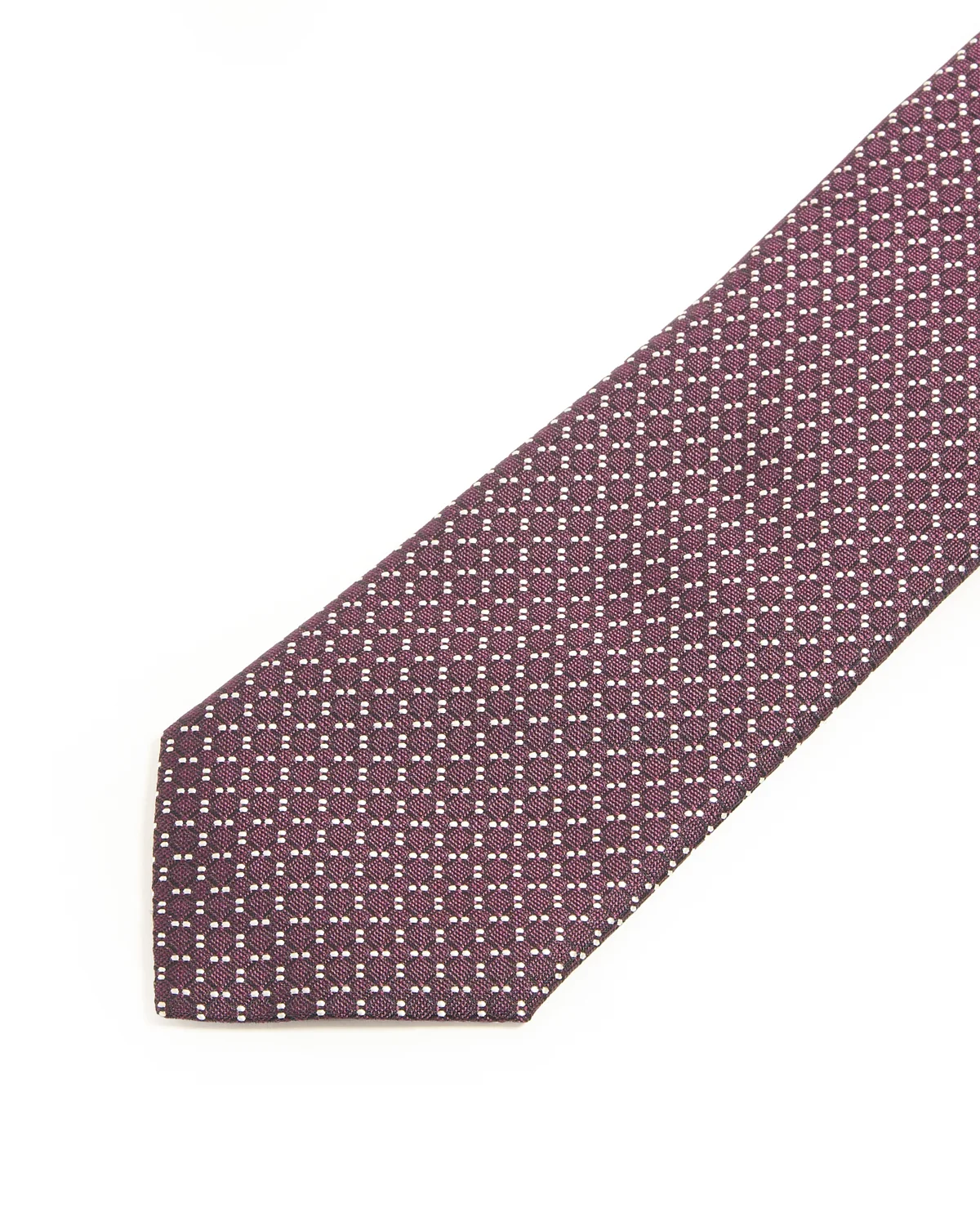 Micro Dot Woven Silk Tie - Image 3