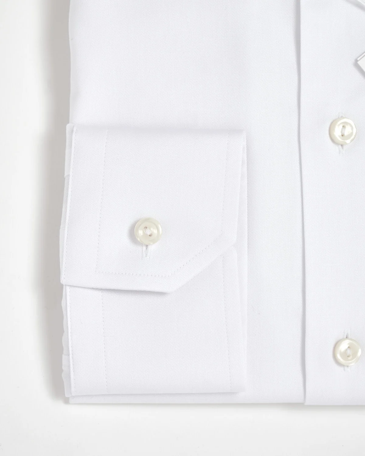 Signature White Twill Slim Dress Shirt - Image 4