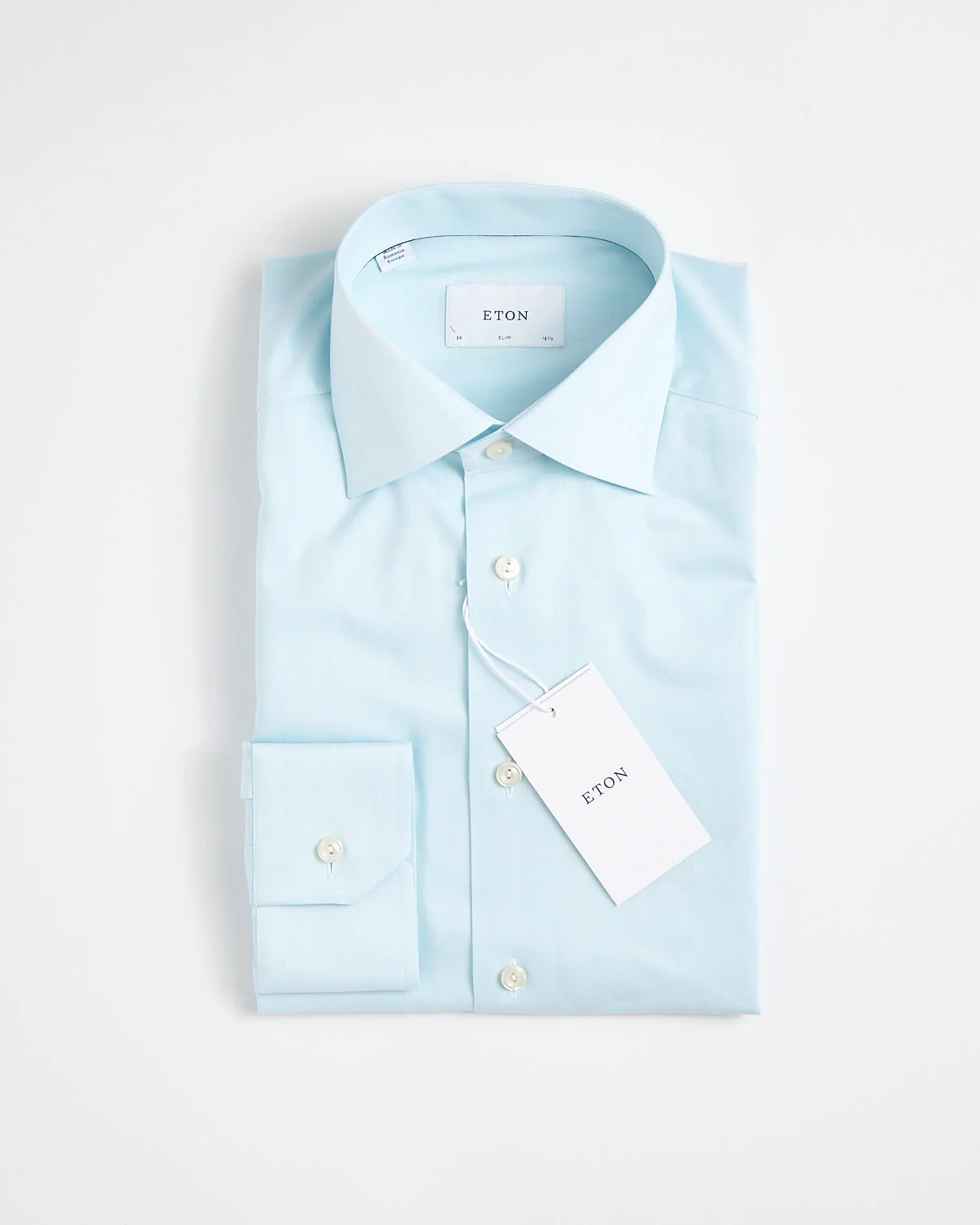 Slim Light Green Solid Cotton Tencel™ Lyocell Shirt