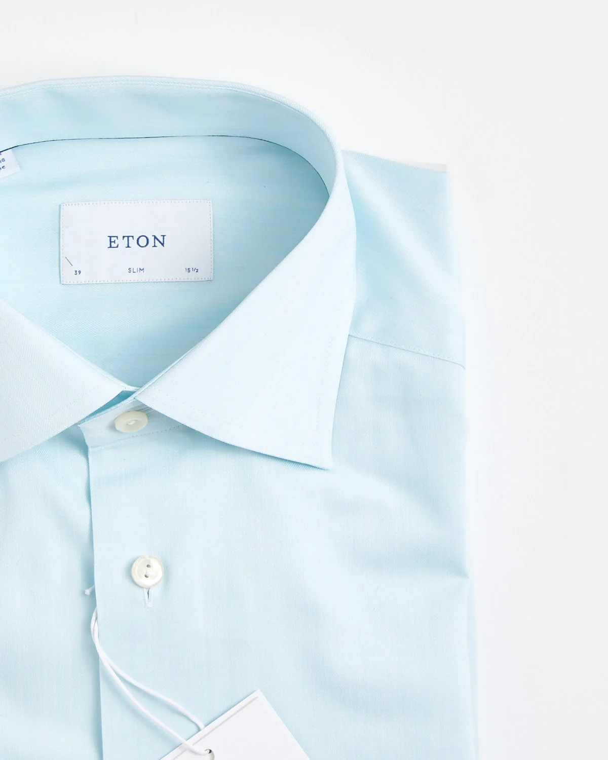 Slim Light Green Solid Cotton Tencel™ Lyocell Shirt - Image 2