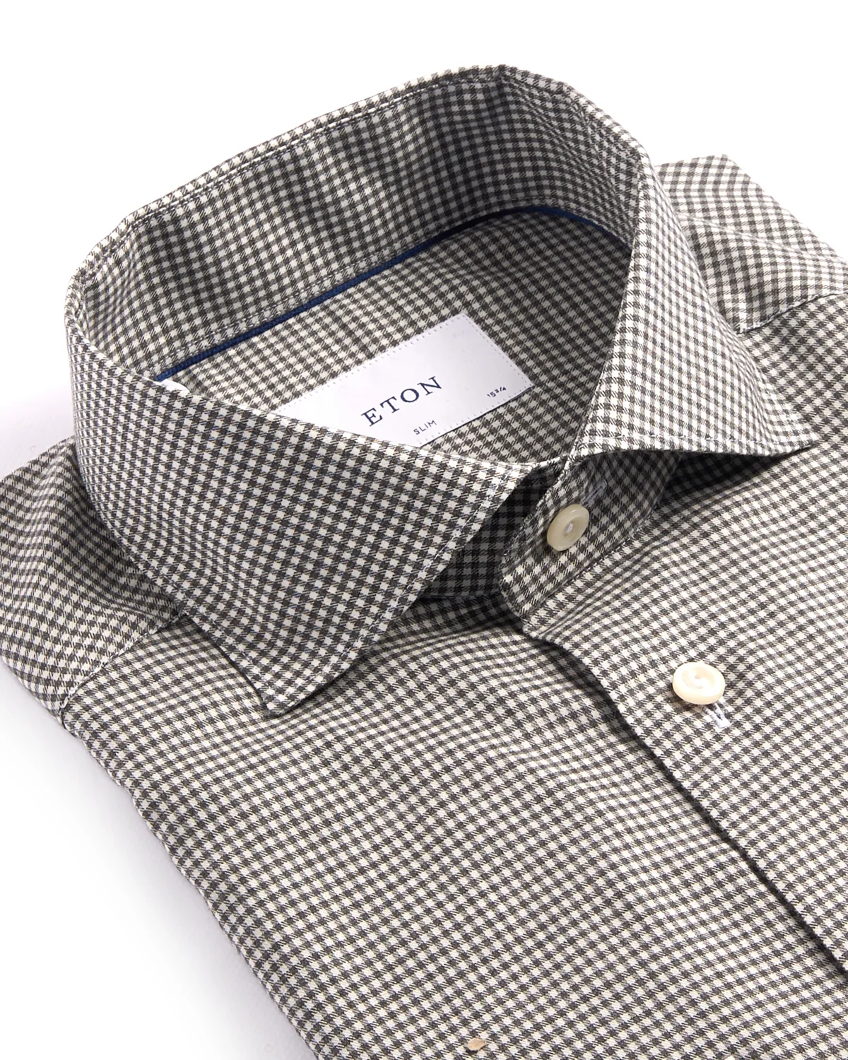 Slim Micro Check Signature Flannel Shirt - Image 2