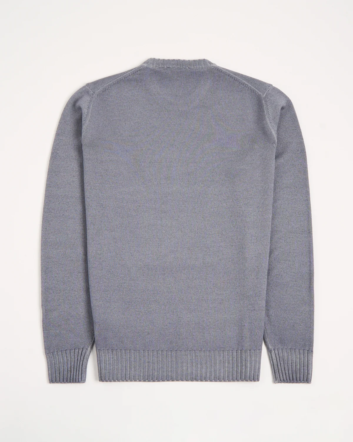 Grey 7 Gauge Frosted Garment Dyed Wool Crewneck - Image 3