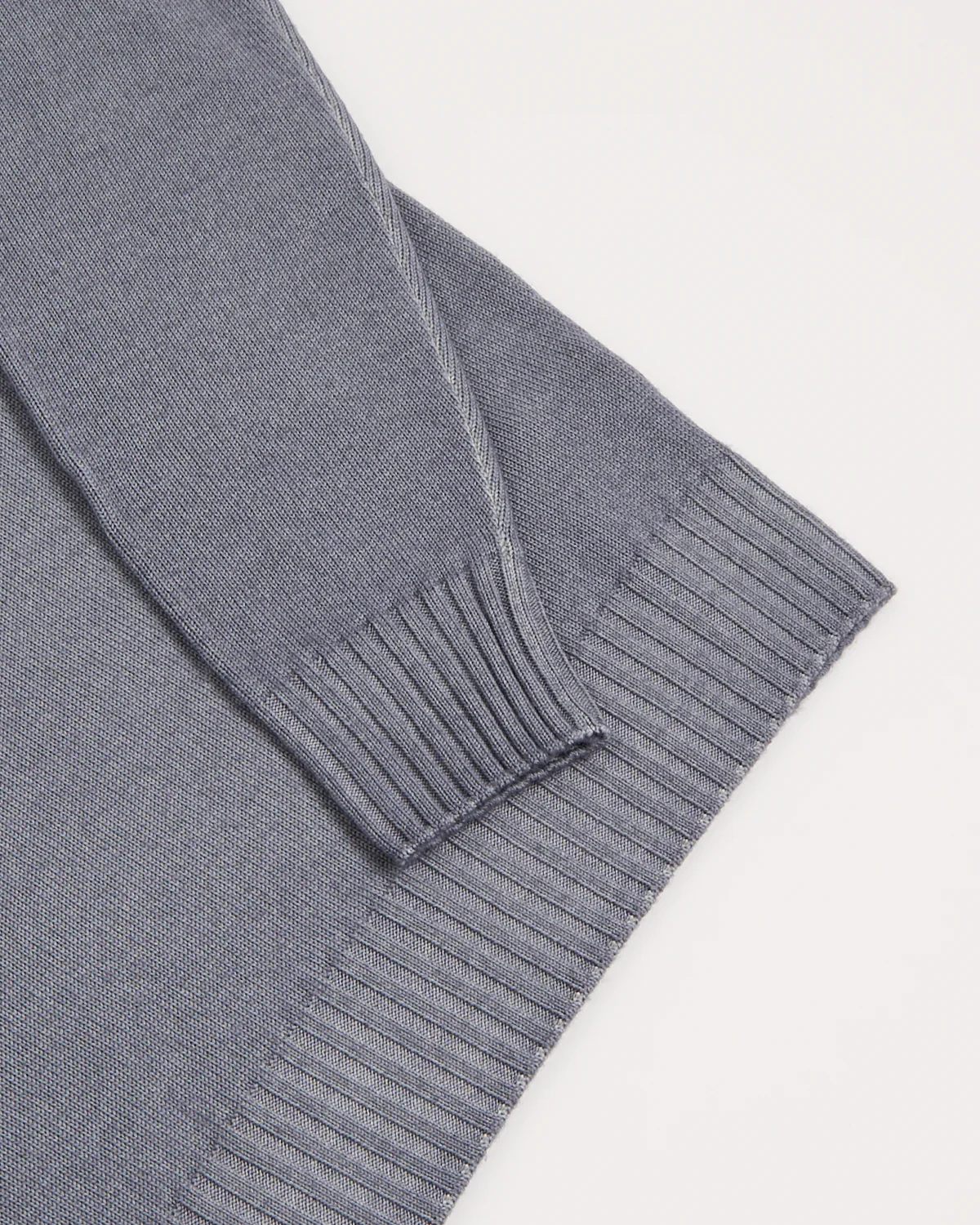 Grey 7 Gauge Frosted Garment Dyed Wool Crewneck - Image 4