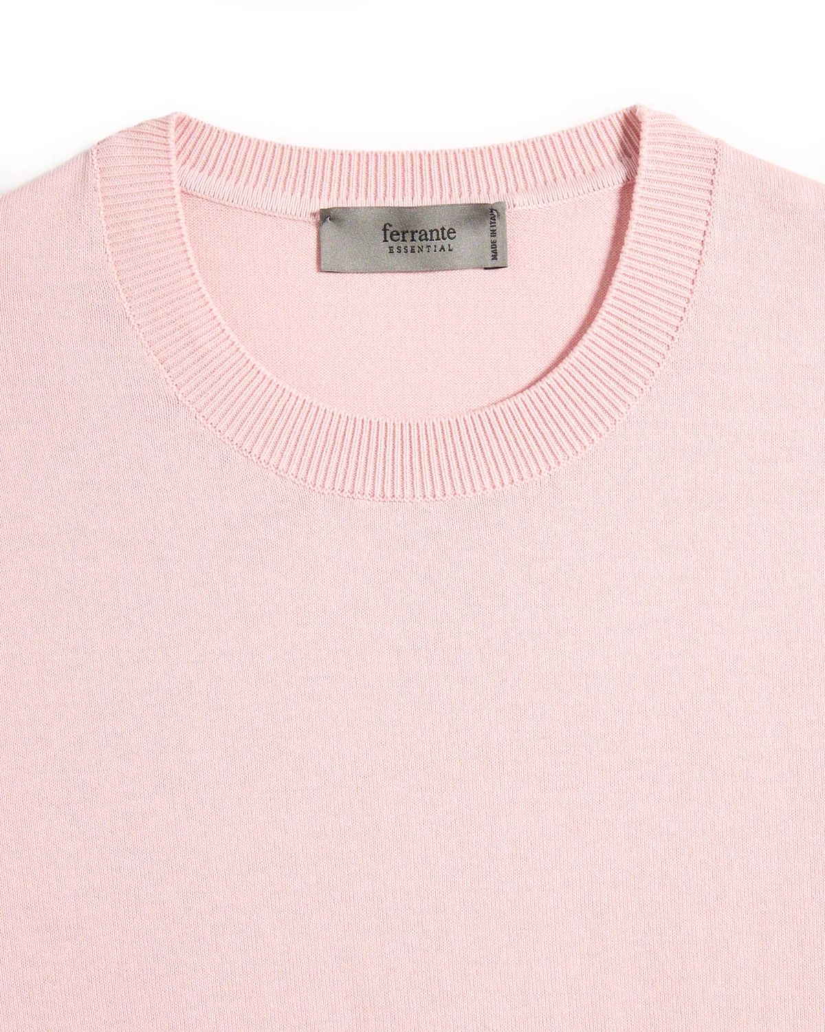 Straight Banded Bottom Crisp Cotton T-Shirt - Image 2