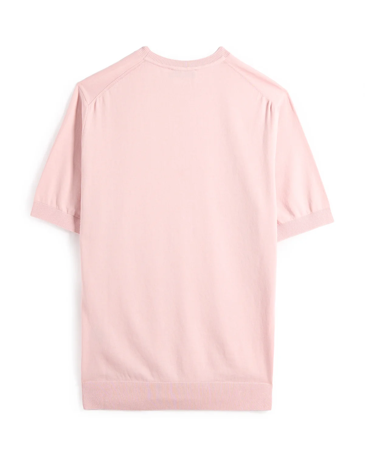 Straight Banded Bottom Crisp Cotton T-Shirt - Image 3