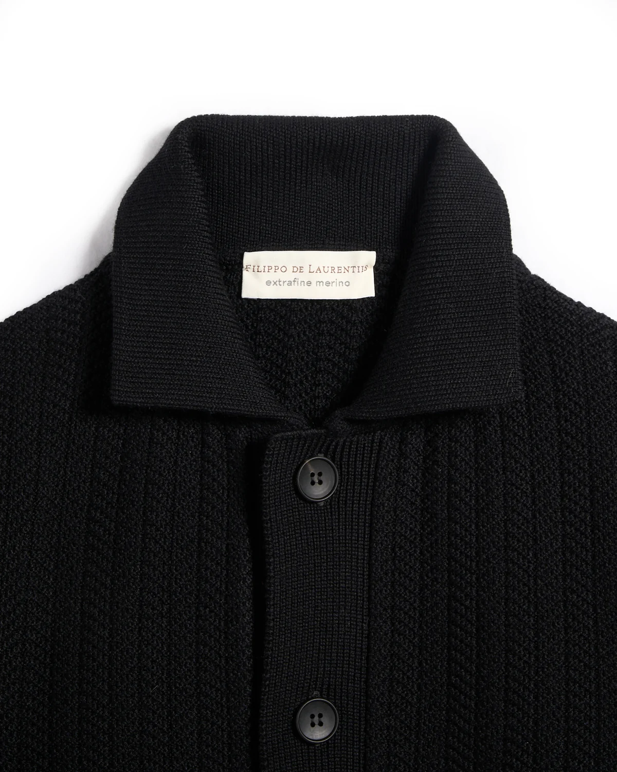Jacquard Knit Full Button Sweater Shirt - Image 4