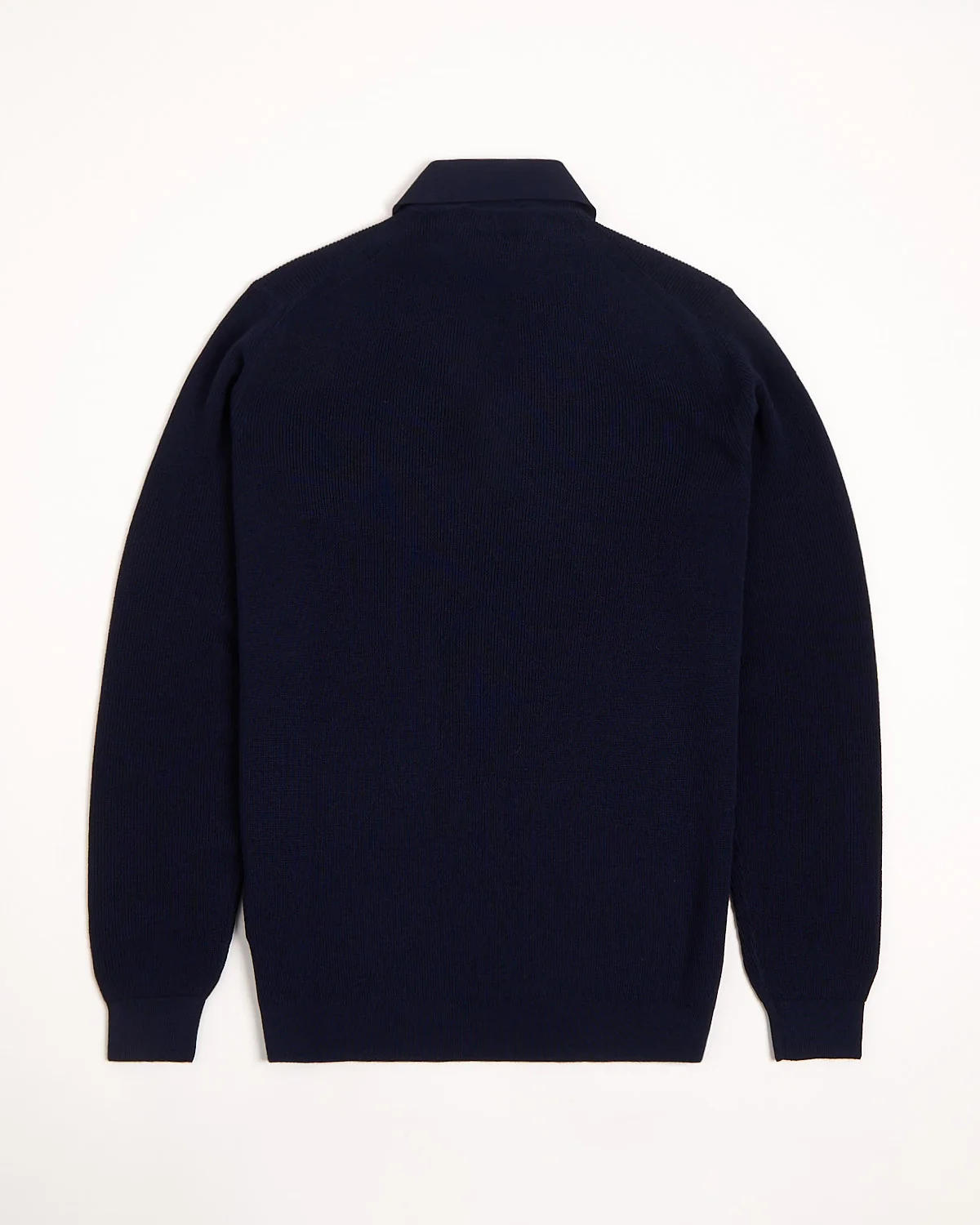 Liquid Jersey Wool Elevated Long Sleeve Polo - Image 3