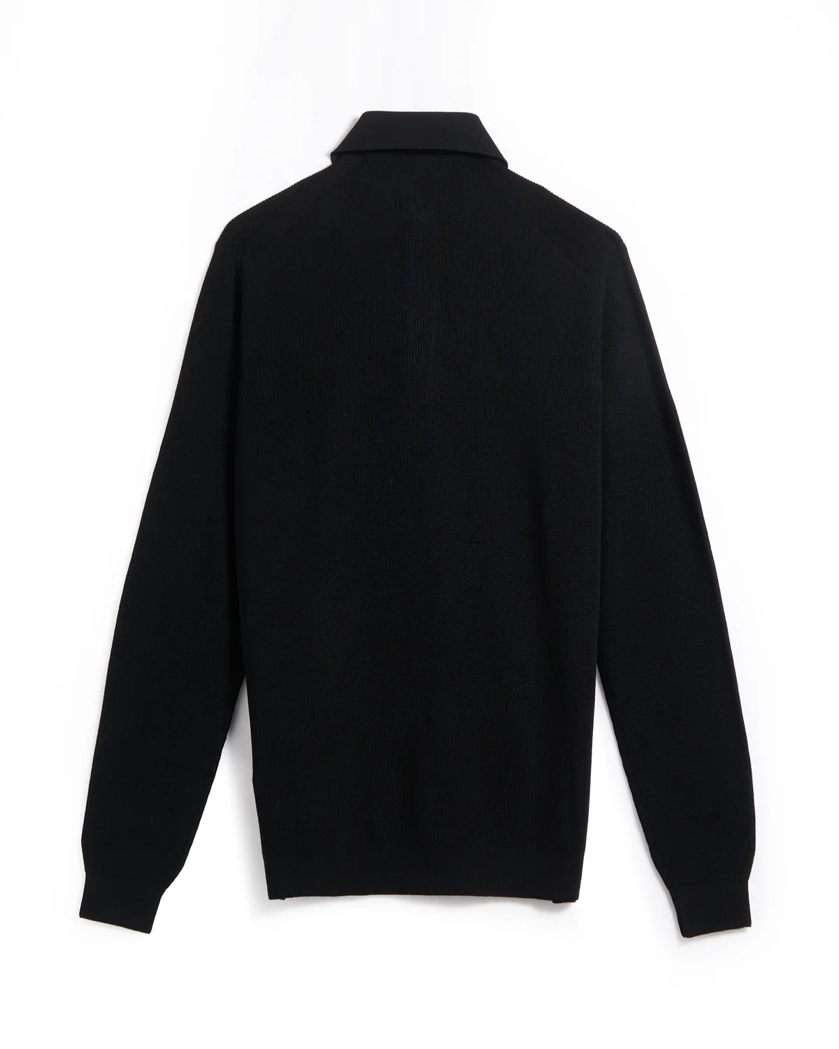 Liquid Jersey Wool Elevated Long Sleeve Polo - Image 3