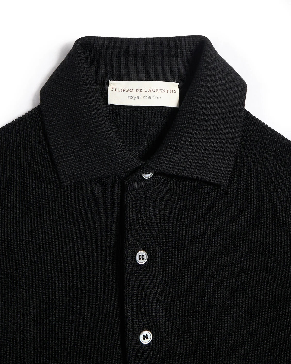 Liquid Jersey Wool Elevated Long Sleeve Polo - Image 4