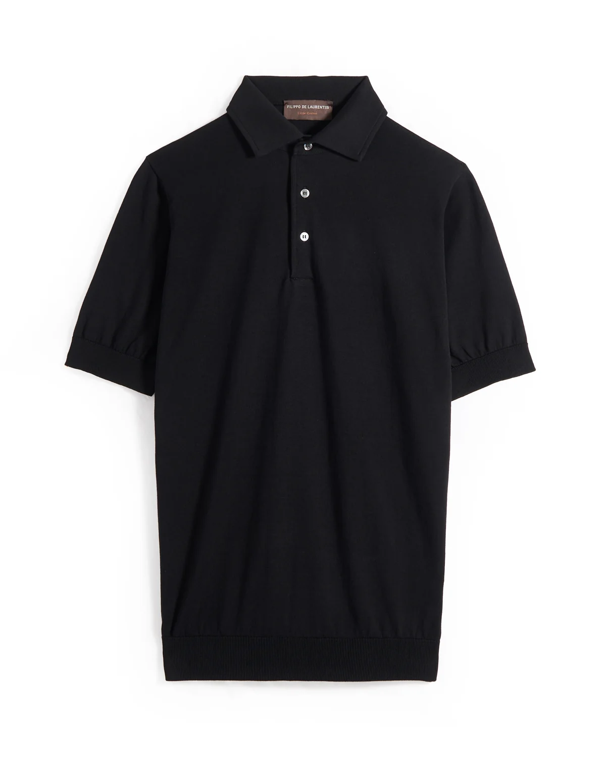 Standup Collar Crêpe Cotton Polo