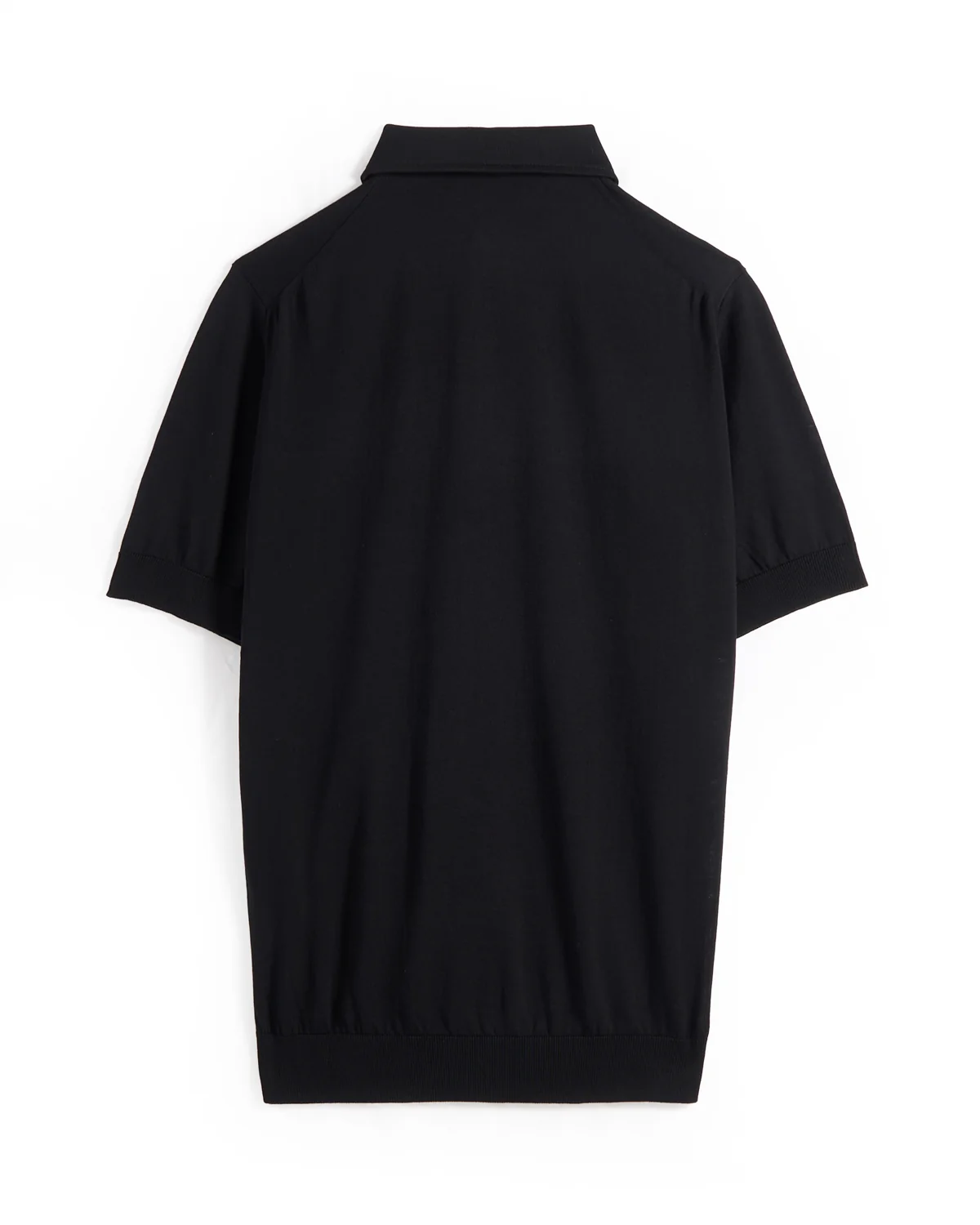 Standup Collar Crêpe Cotton Polo - Image 3