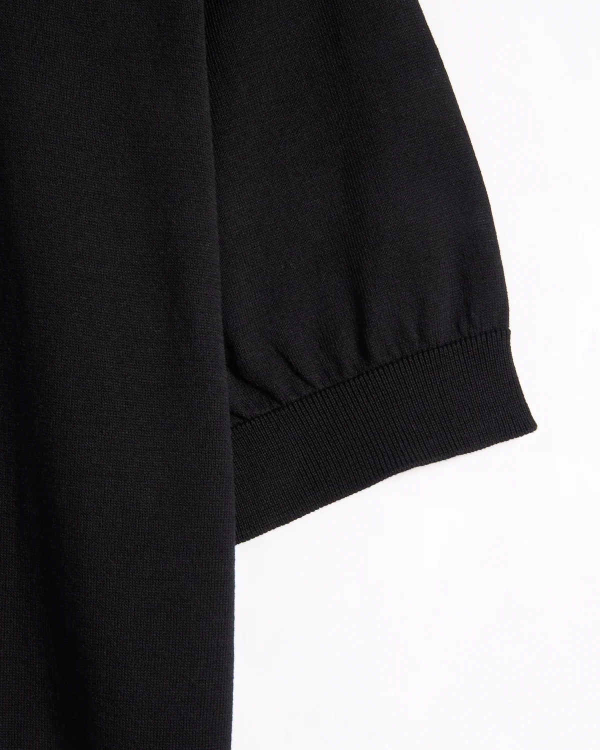 Standup Collar Crêpe Cotton Polo - Image 4