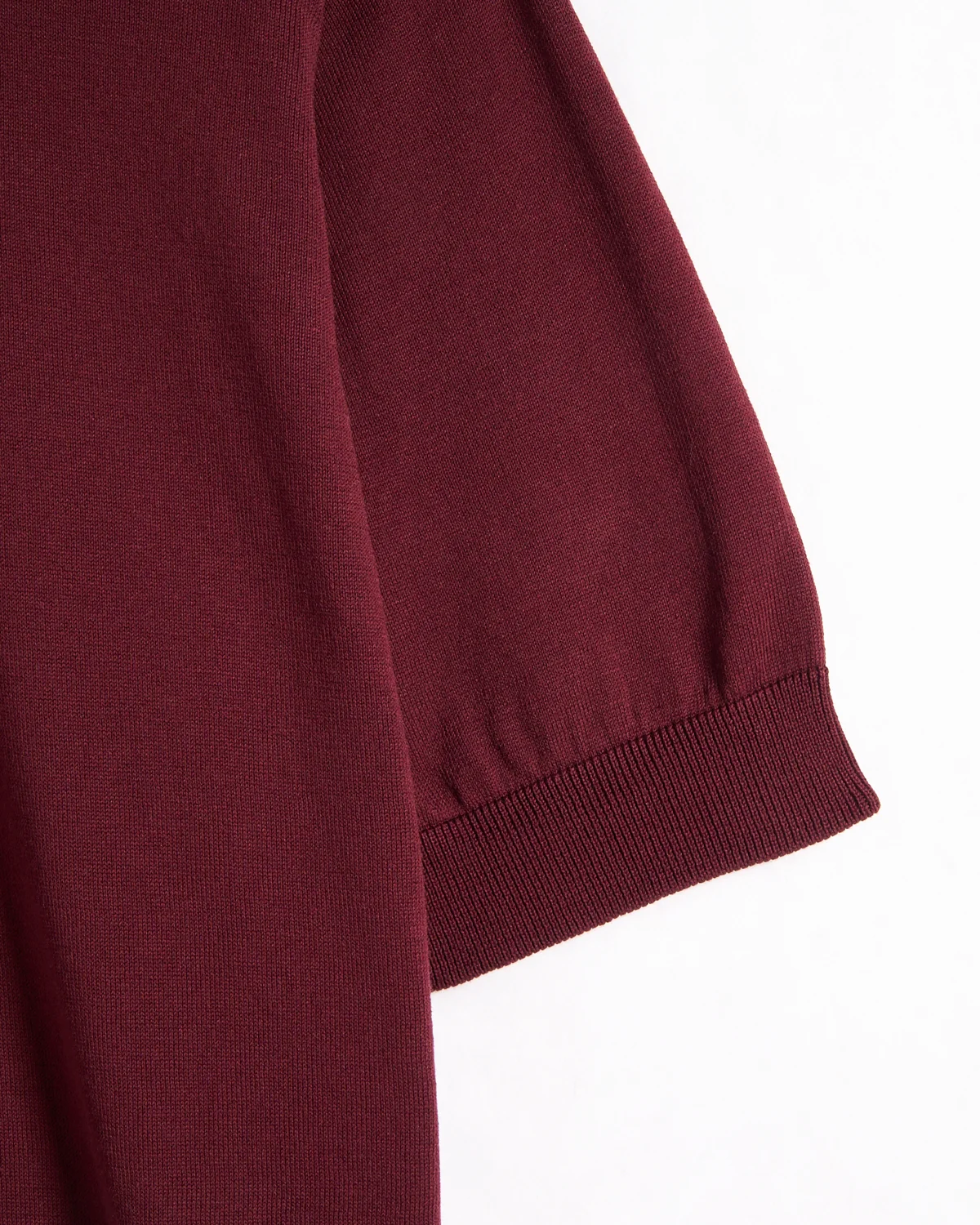 Standup Collar Crêpe Cotton Polo - Image 4