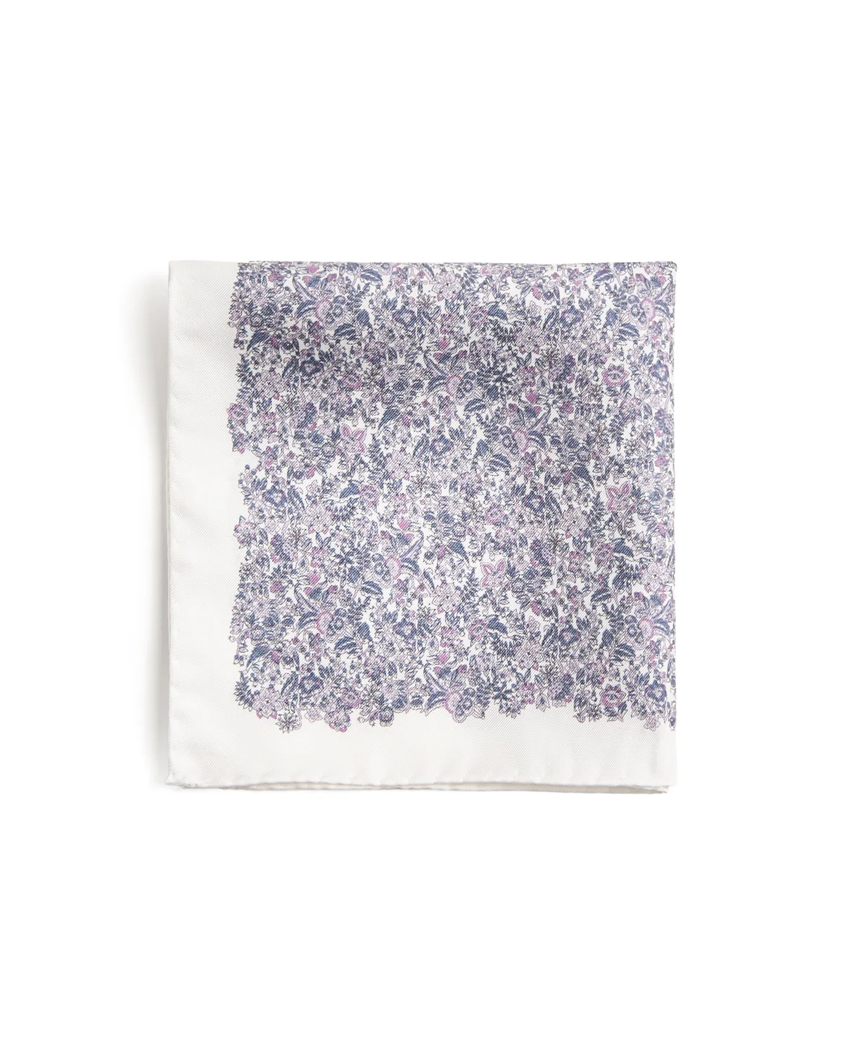 Floral Silk Twill Pocket Square